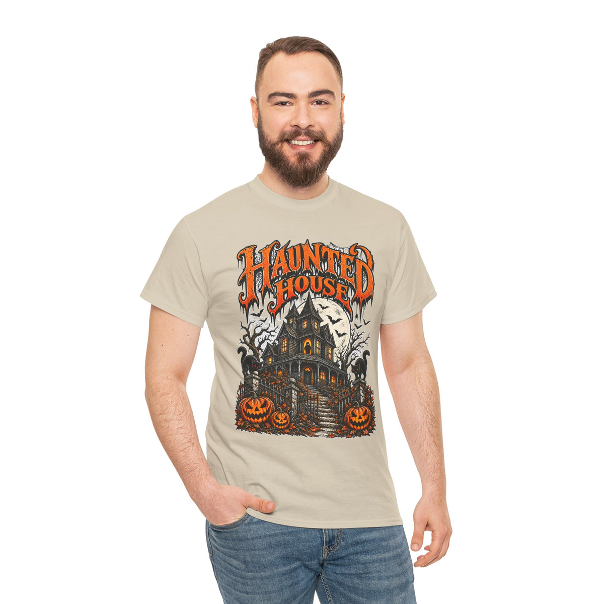 Haunted House: Vintage Halloween Jack-o'-Lantern T-Shirt