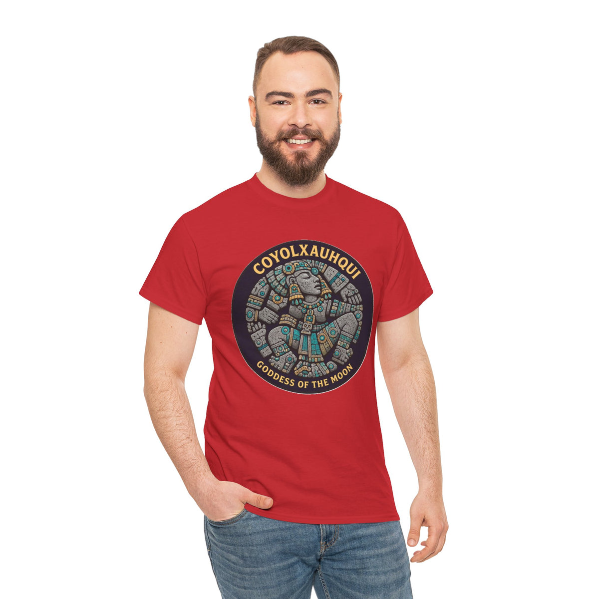 Coyolxauhqui Goddess of the Moon T-Shirt – Aztec Stone Mosaic Mythology Tee