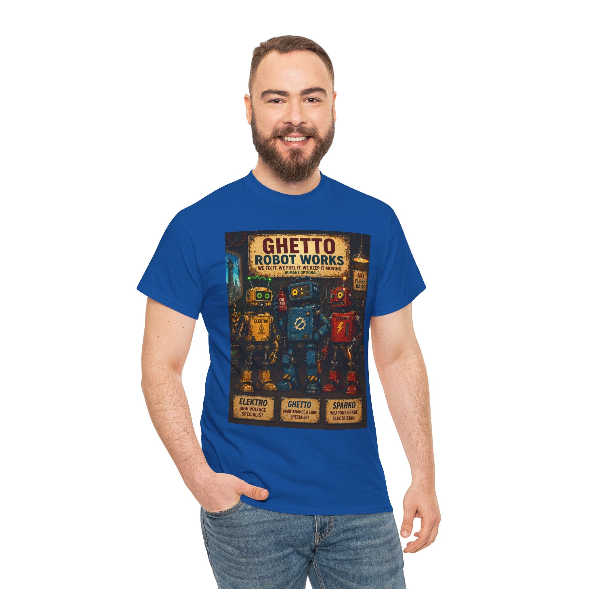 Ghetto Robot Works Vintage Poster T‑Shirt