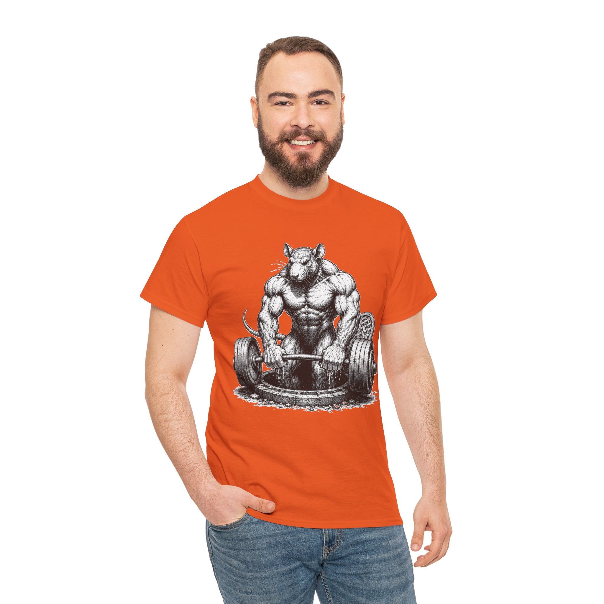 Gym Rat T-Shirt | Bodybuilder Rat Deadlift Illustration Tee