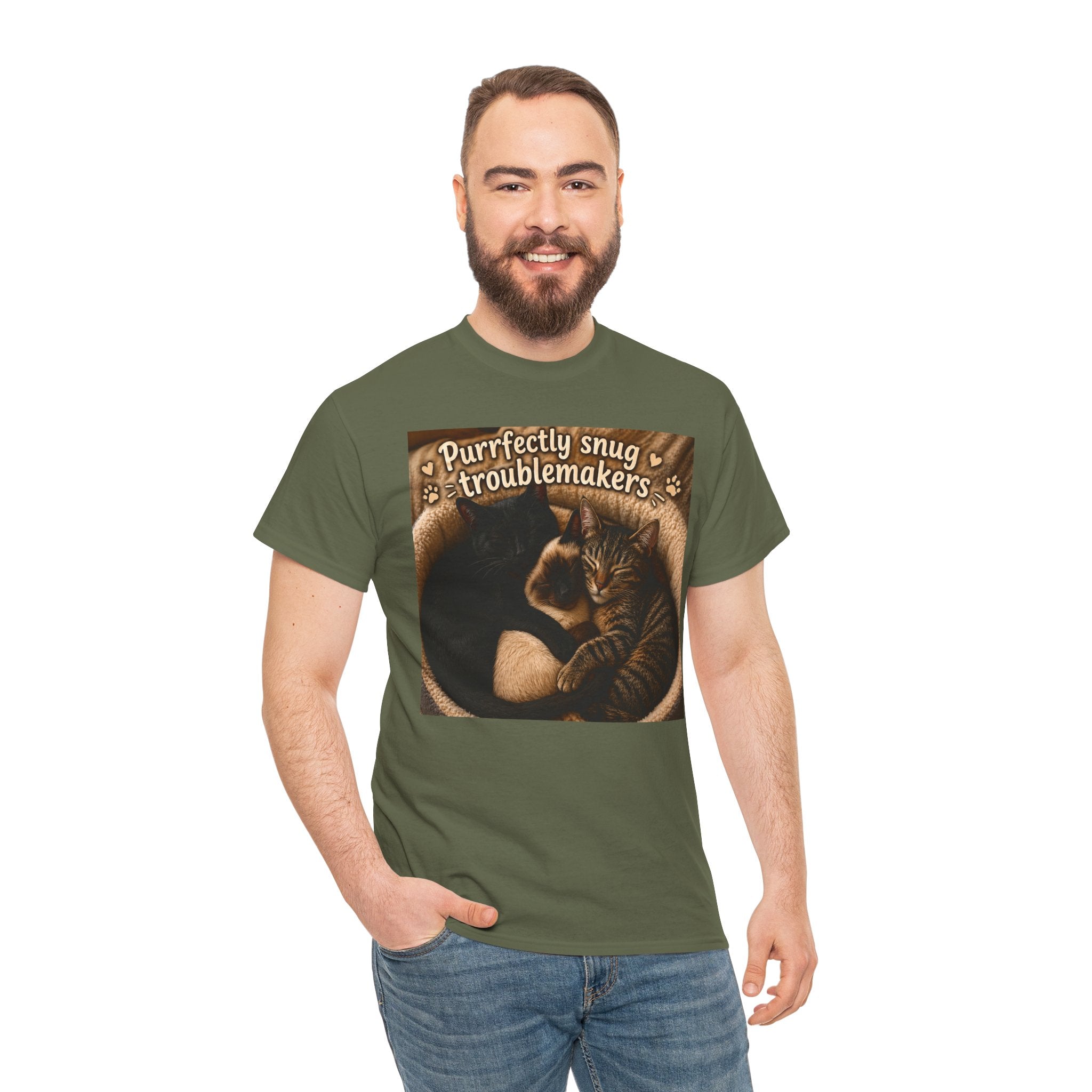 Purrfectly Snug Troublemakers Cat T‑Shirt