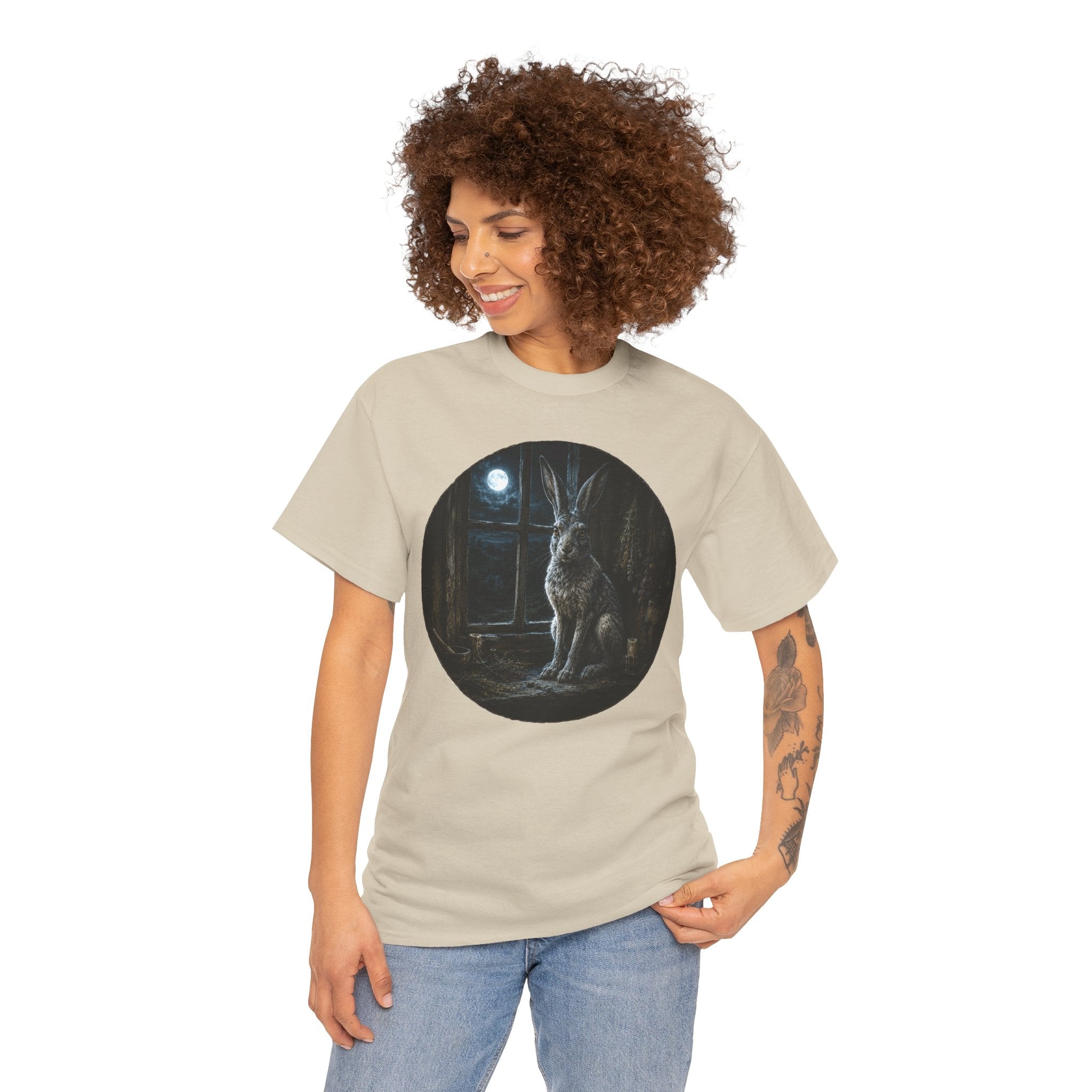 The Witch's Hare T-Shirt | Moon Gazing Occult Folklore Tee
