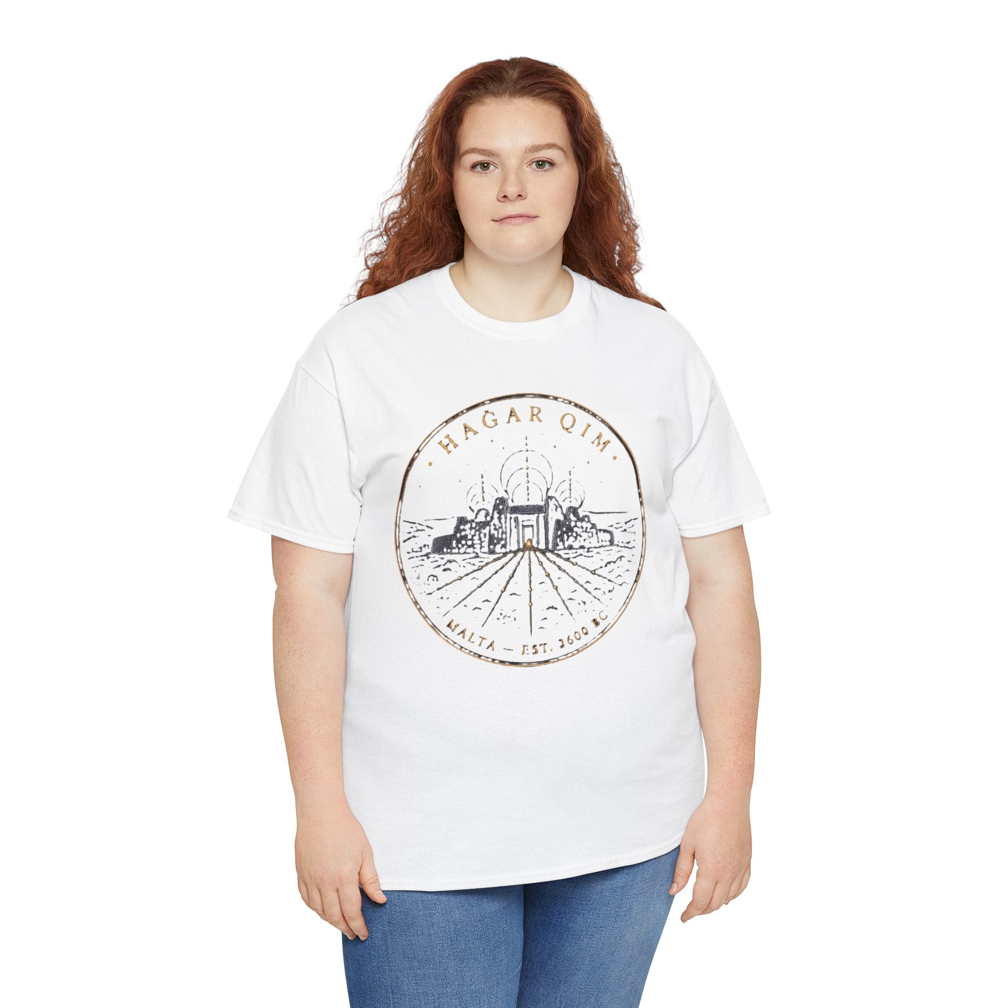 Hagar Qim T-Shirt | Ancient Maltese Megalithic Temple Design | Malta Est. 3600 BC | Sacred Sites Graphic T-Shirt
