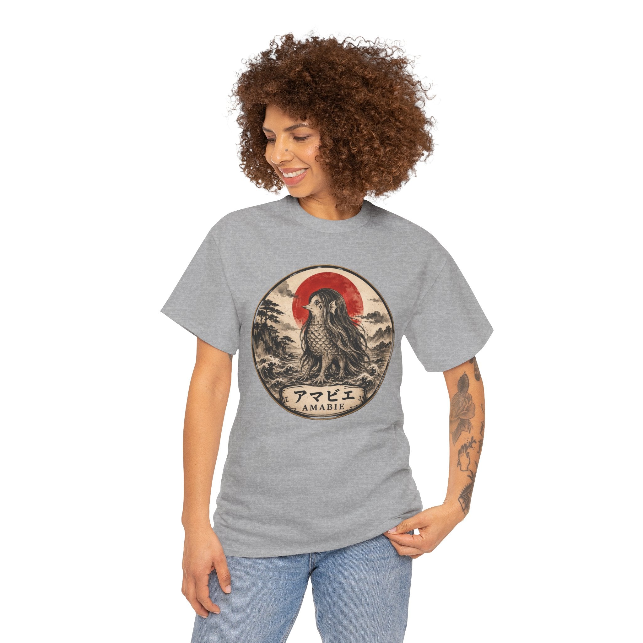 Amabie Yōkai T-Shirt | Japanese Folklore Protective Spirit Tee