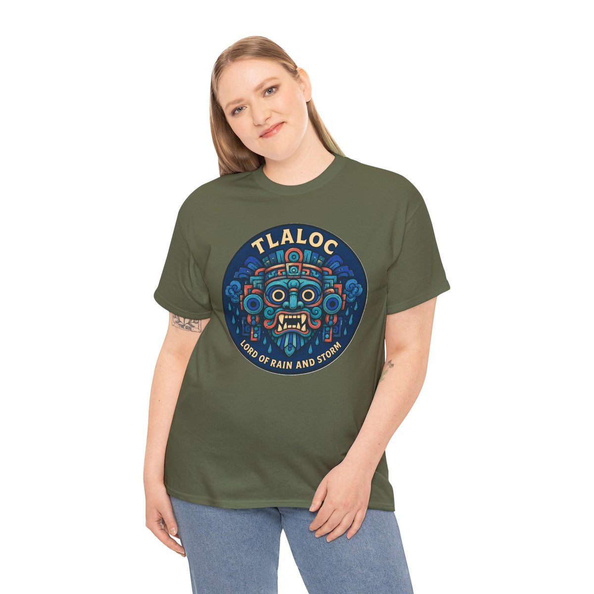 Tlaloc Lord of Rain and Storm T-Shirt – Aztec Rain God Mythology Graphic Tee