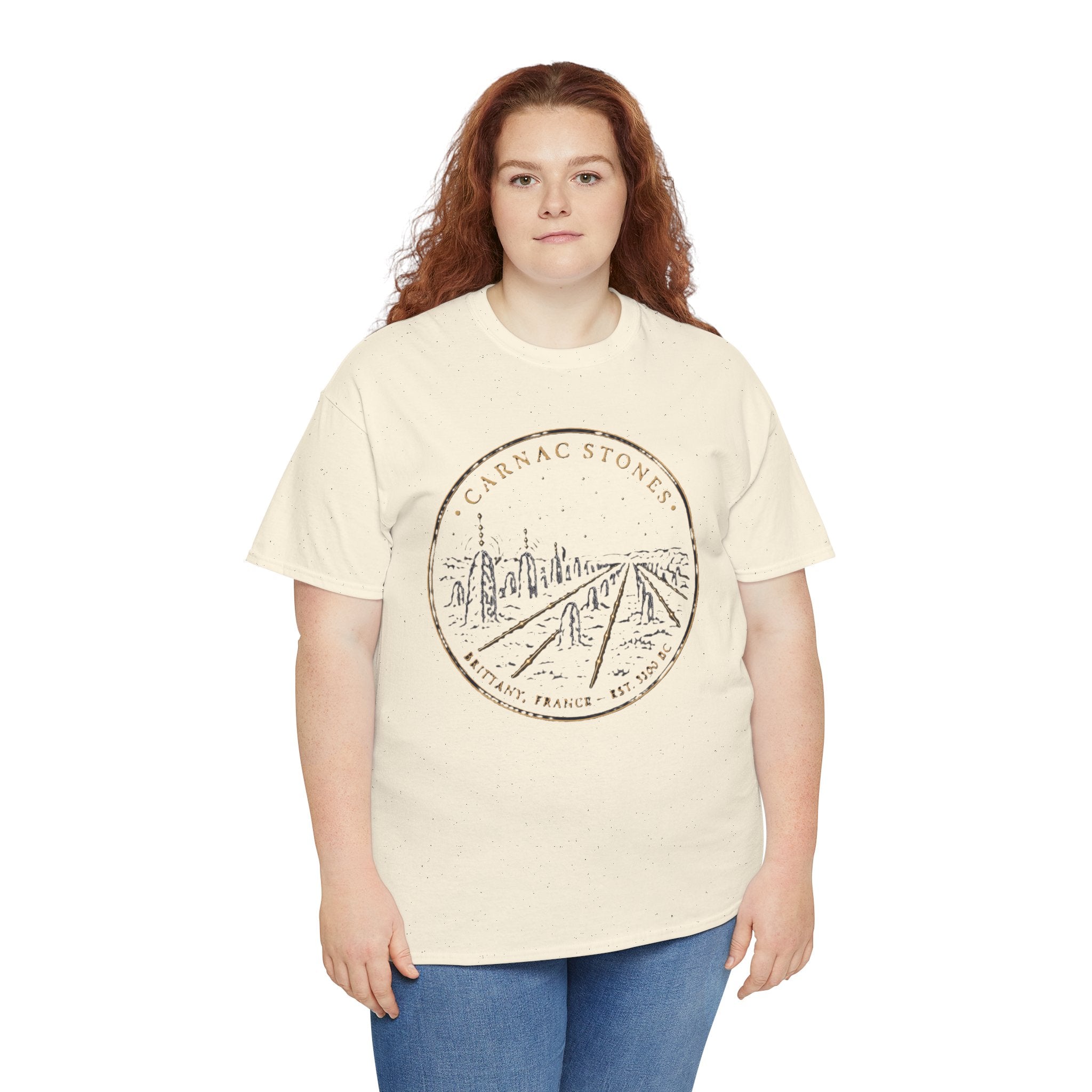 Carnac Stones T-Shirt | Neolithic Megalithic Alignment Design | Ancient Brittany France Monument Tee | Sacred Sites Graphic T-Shirt