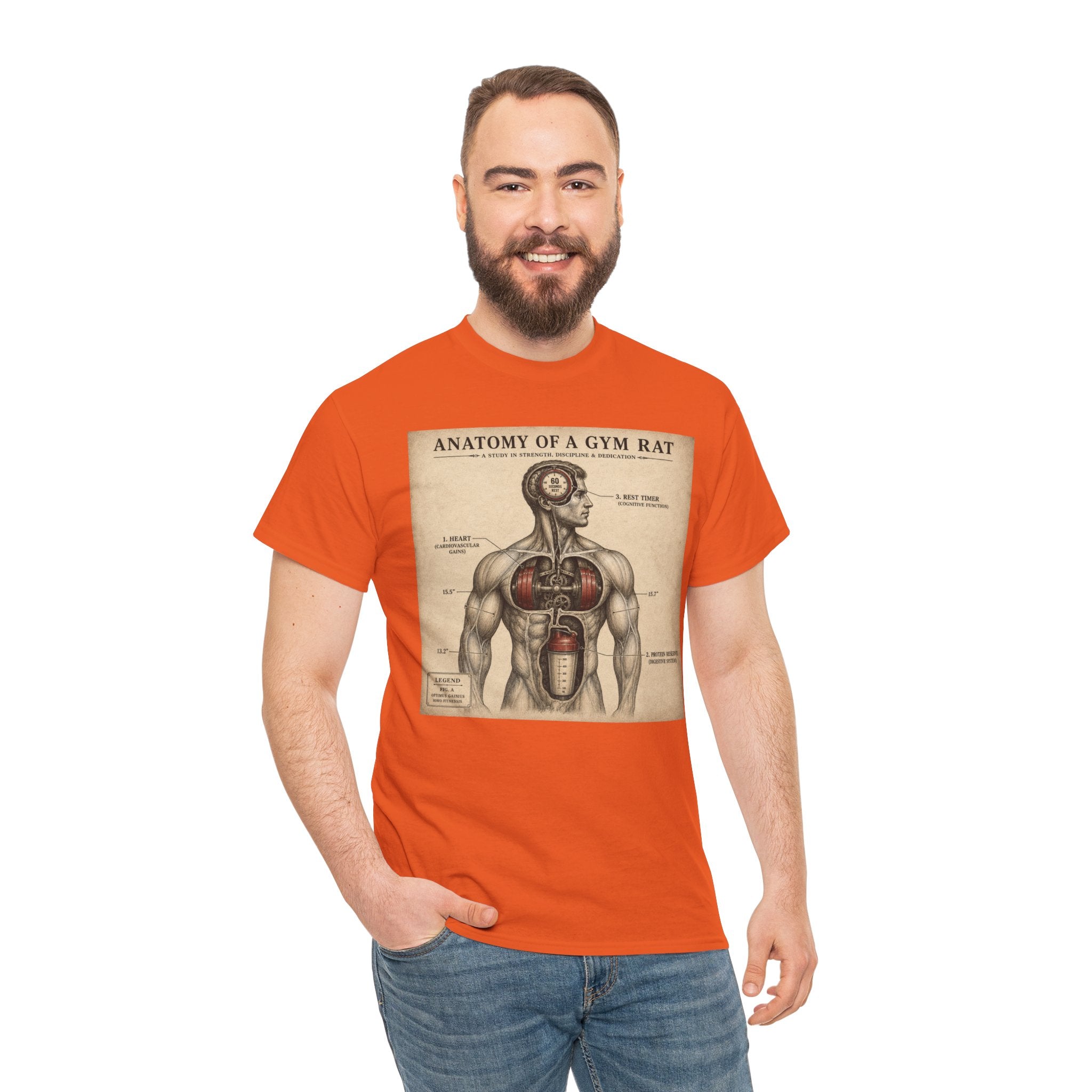 Anatomy of a Gym Rat T-Shirt | Funny Fitness Diagram Tee