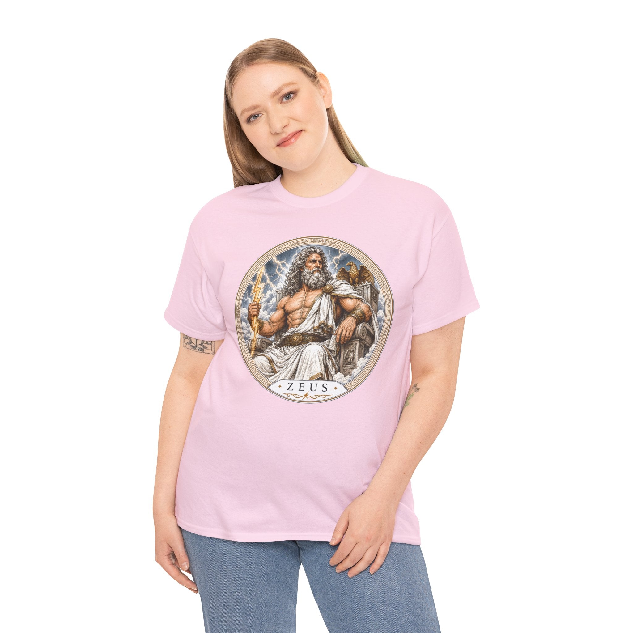 Zeus Greek Mythology T-Shirt — King of the Gods Lightning Bolt Olympus Eagle