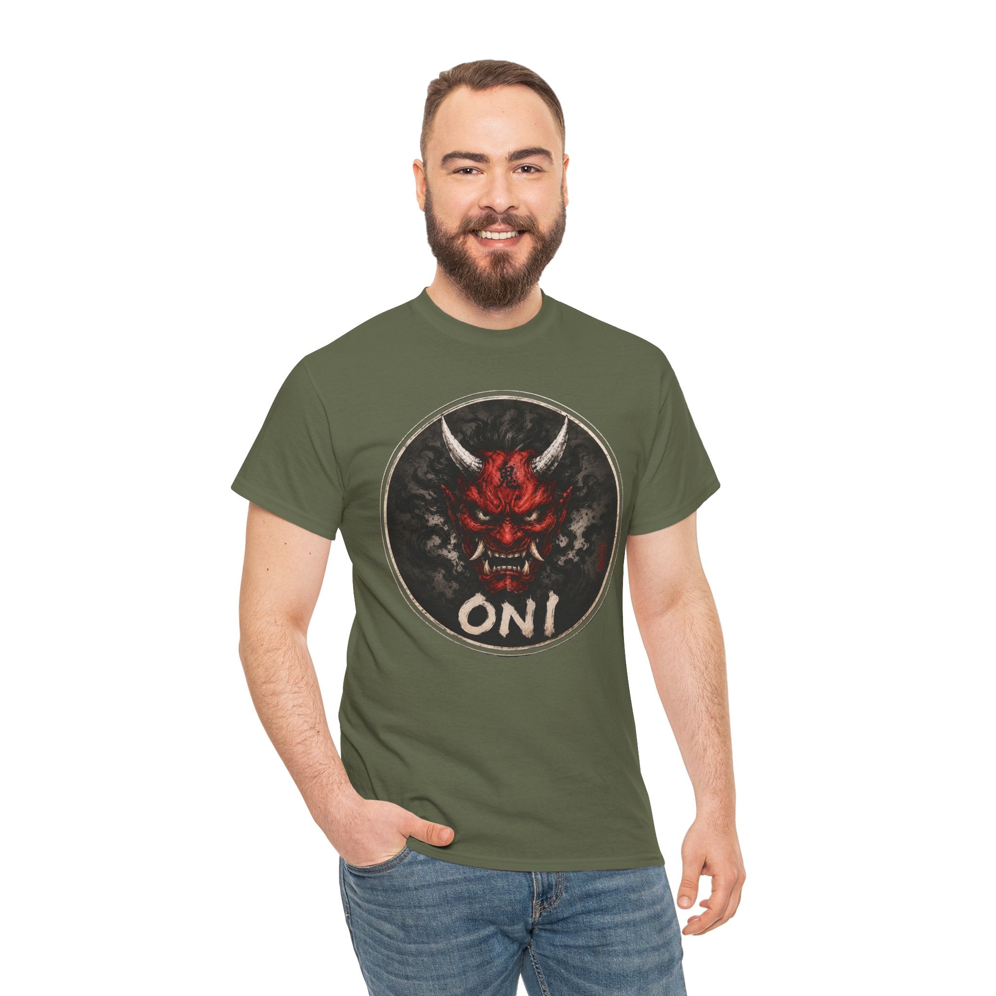 Oni Demon Mask T-Shirt | Japanese Yōkai Folklore Tee