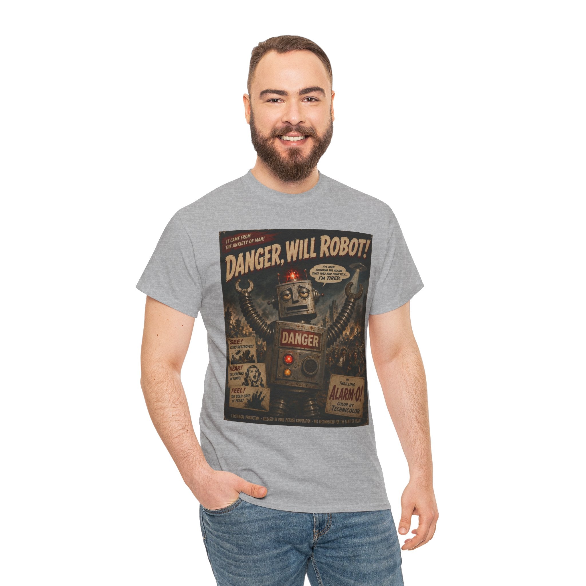 Danger, Will Robot! – Retro B-Movie Sci-Fi Robot T-Shirt