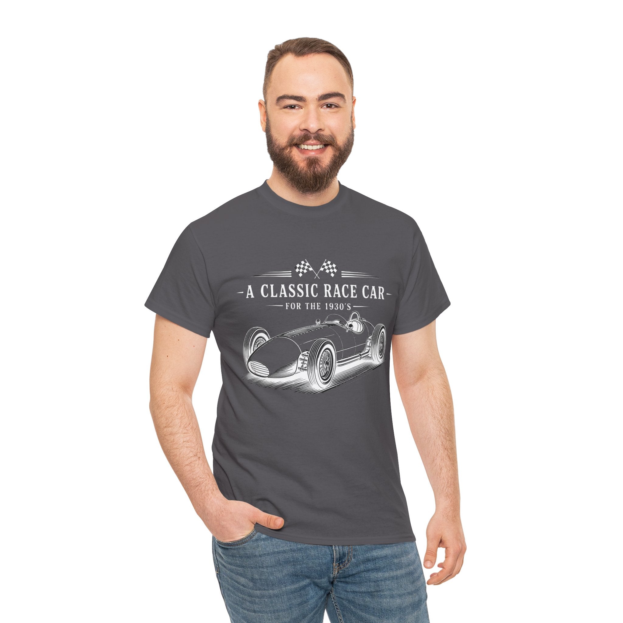 Classic Race Car Tee — Vintage Auto Illustration "A Classic Race Car for the Ages"