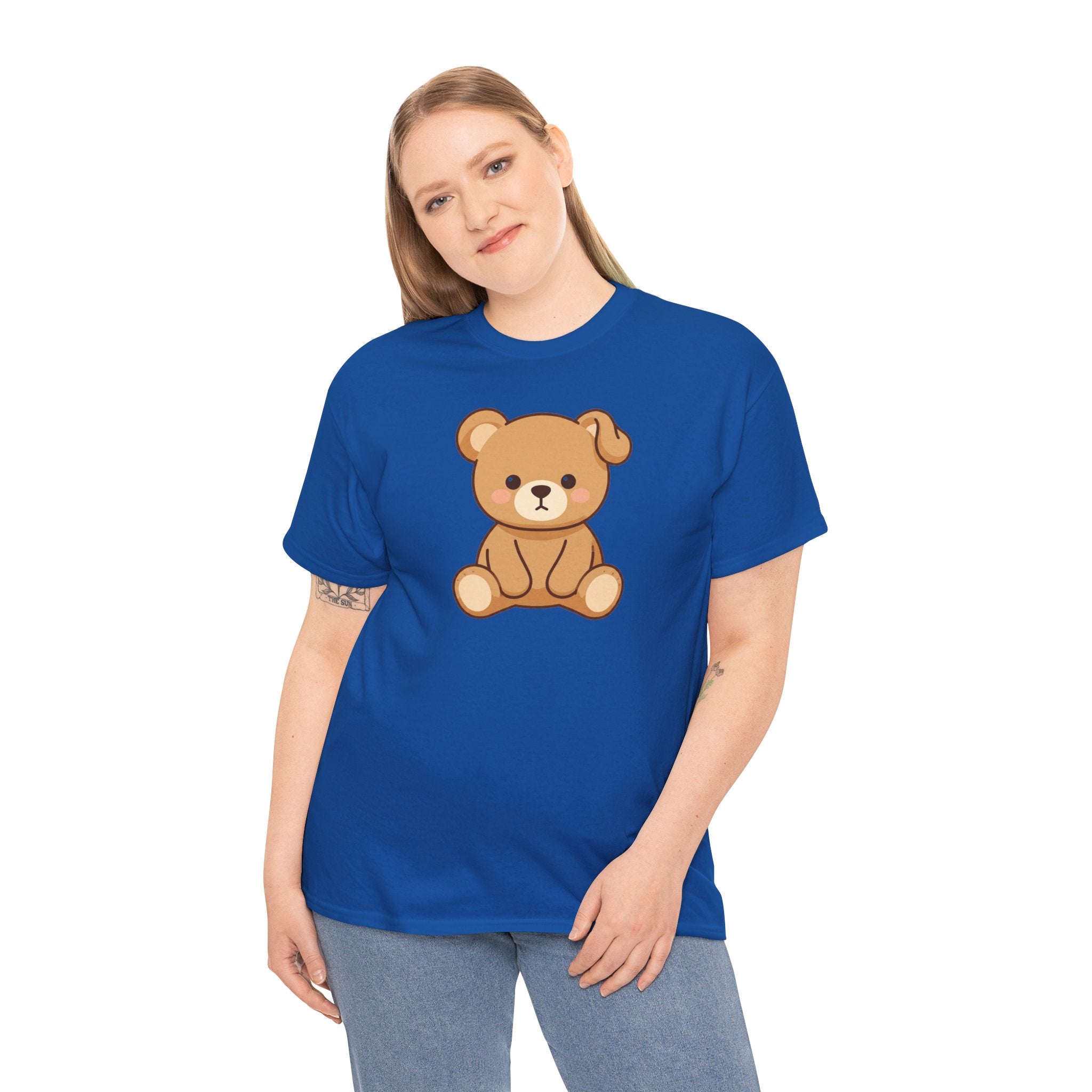 🐻 "Bushy the Bear" — Your New Cuddly Best FriendCute Teddy Bear Graphic Tee — Kids & Adult Casual Shirt