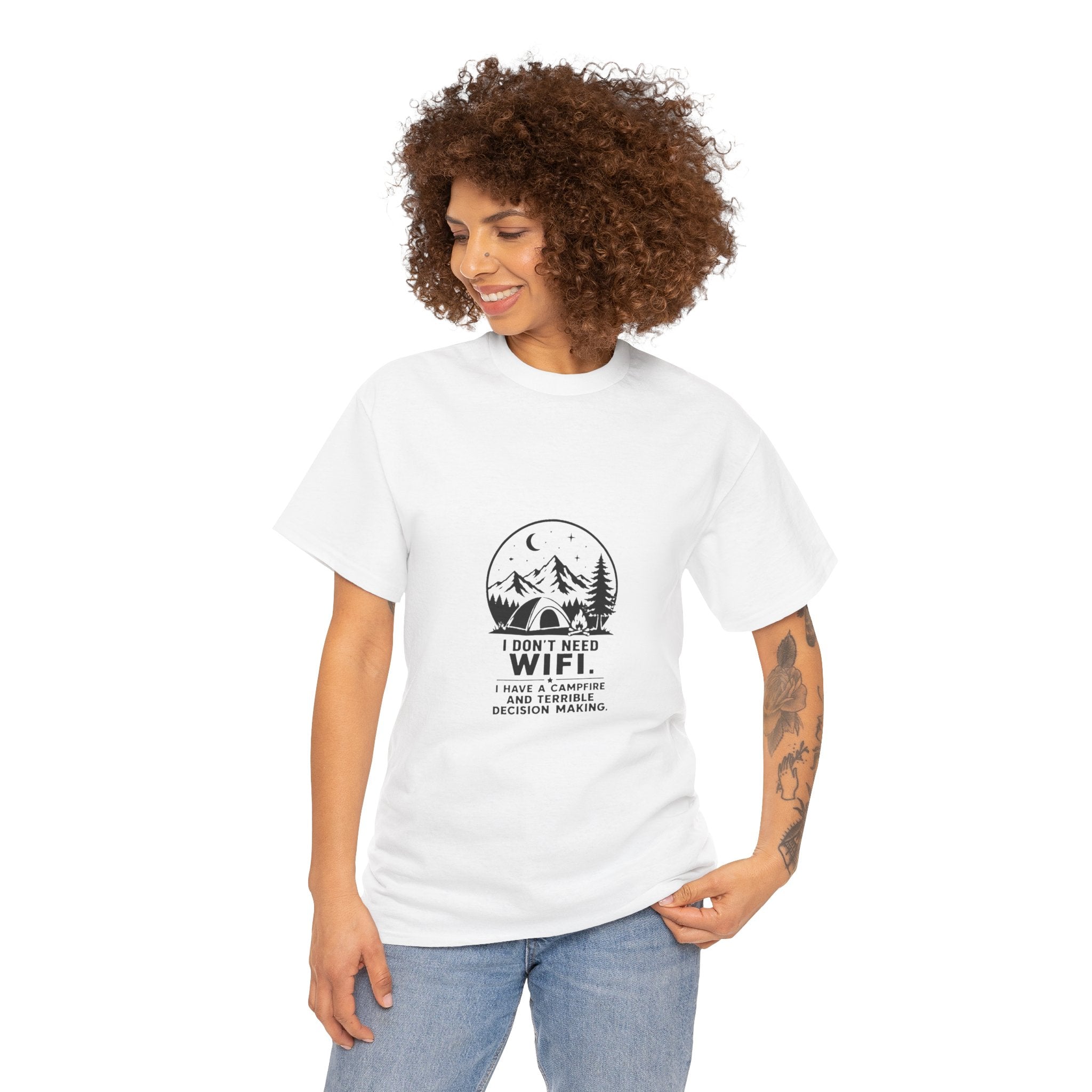 T-Shirt — "I Don't Need WiFi, I Have a Camper" Adventure Camping Tee