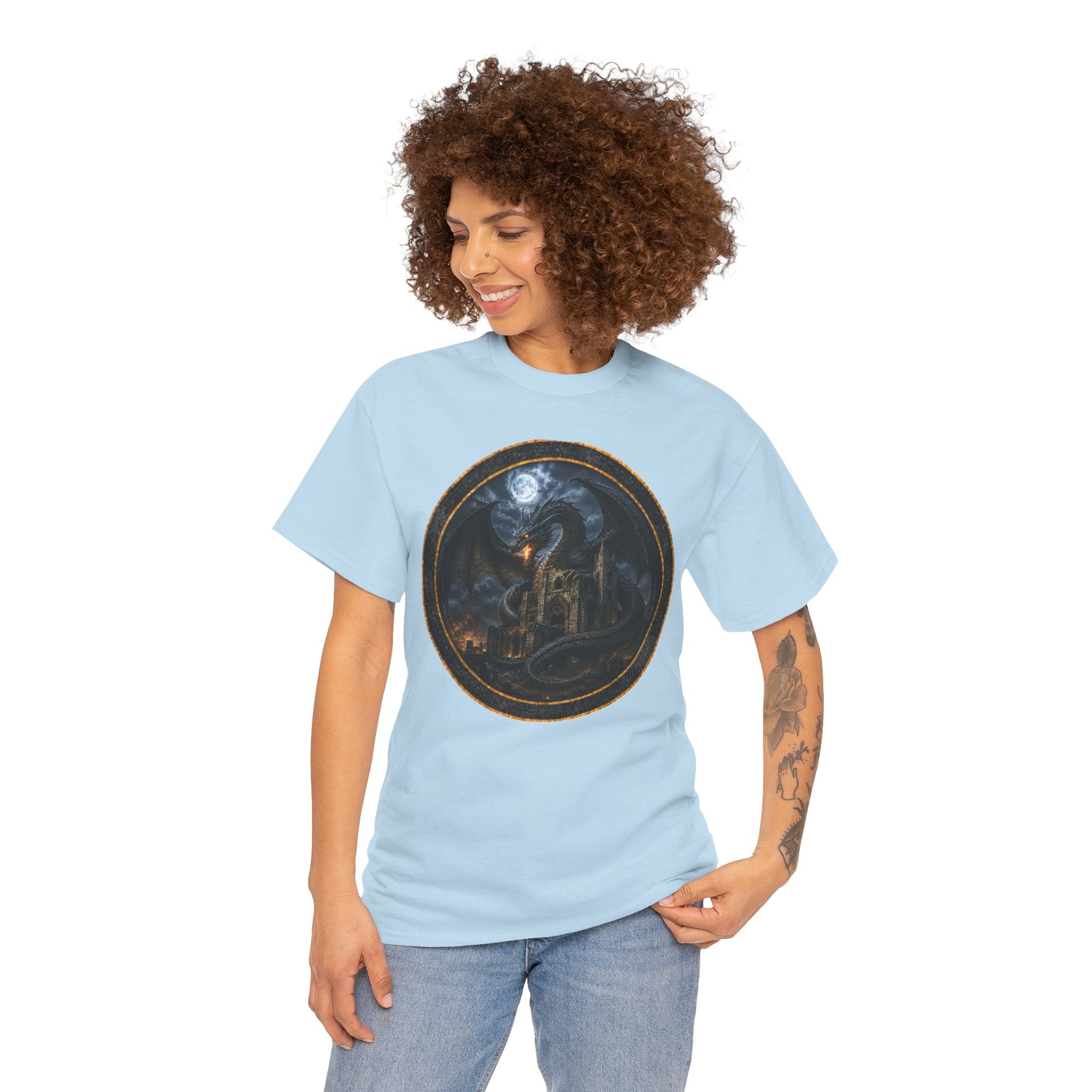 The Christchurch Dragon T-Shirt — Gothic Moonlit Fantasy Tee