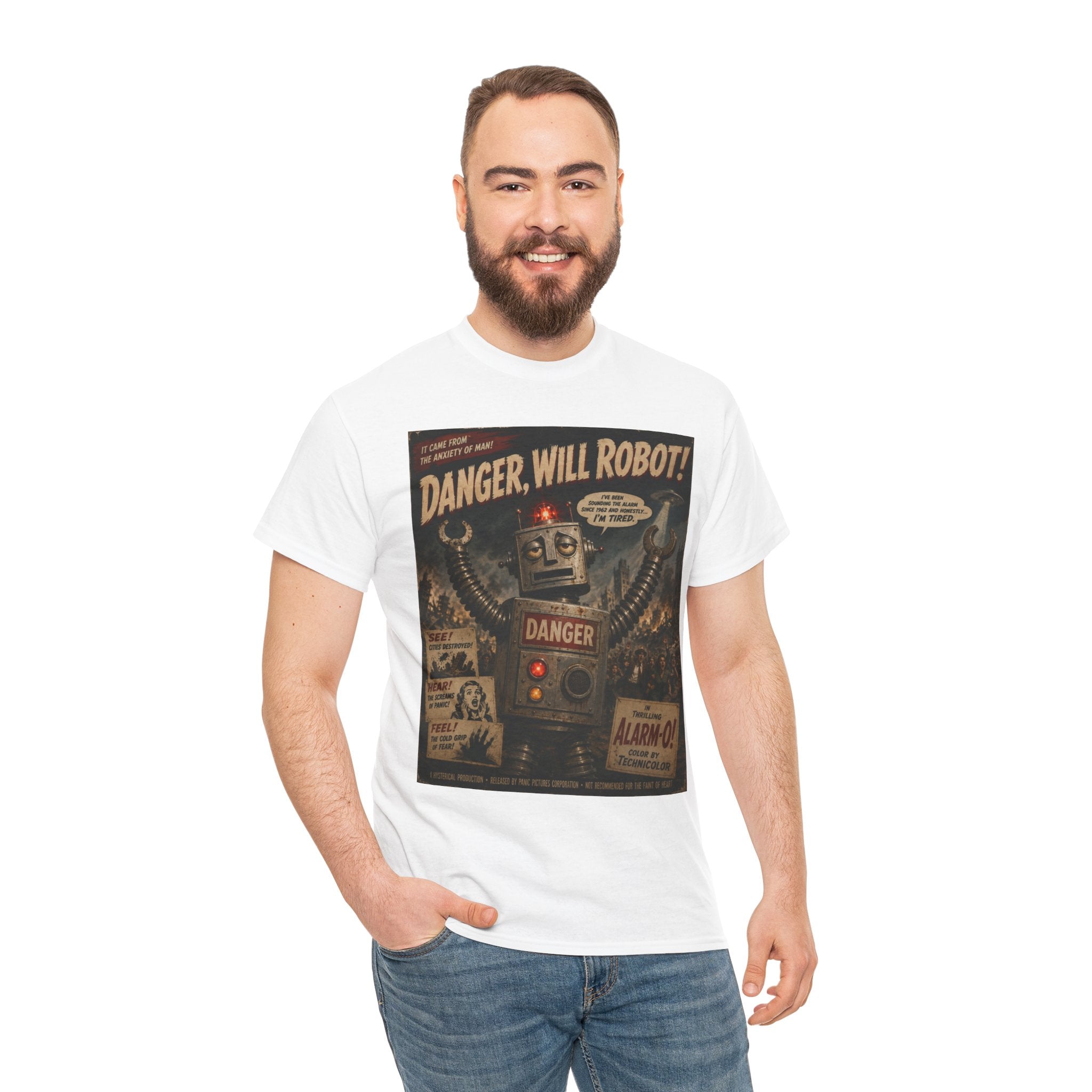 Danger, Will Robot! – Retro B-Movie Sci-Fi Robot T-Shirt