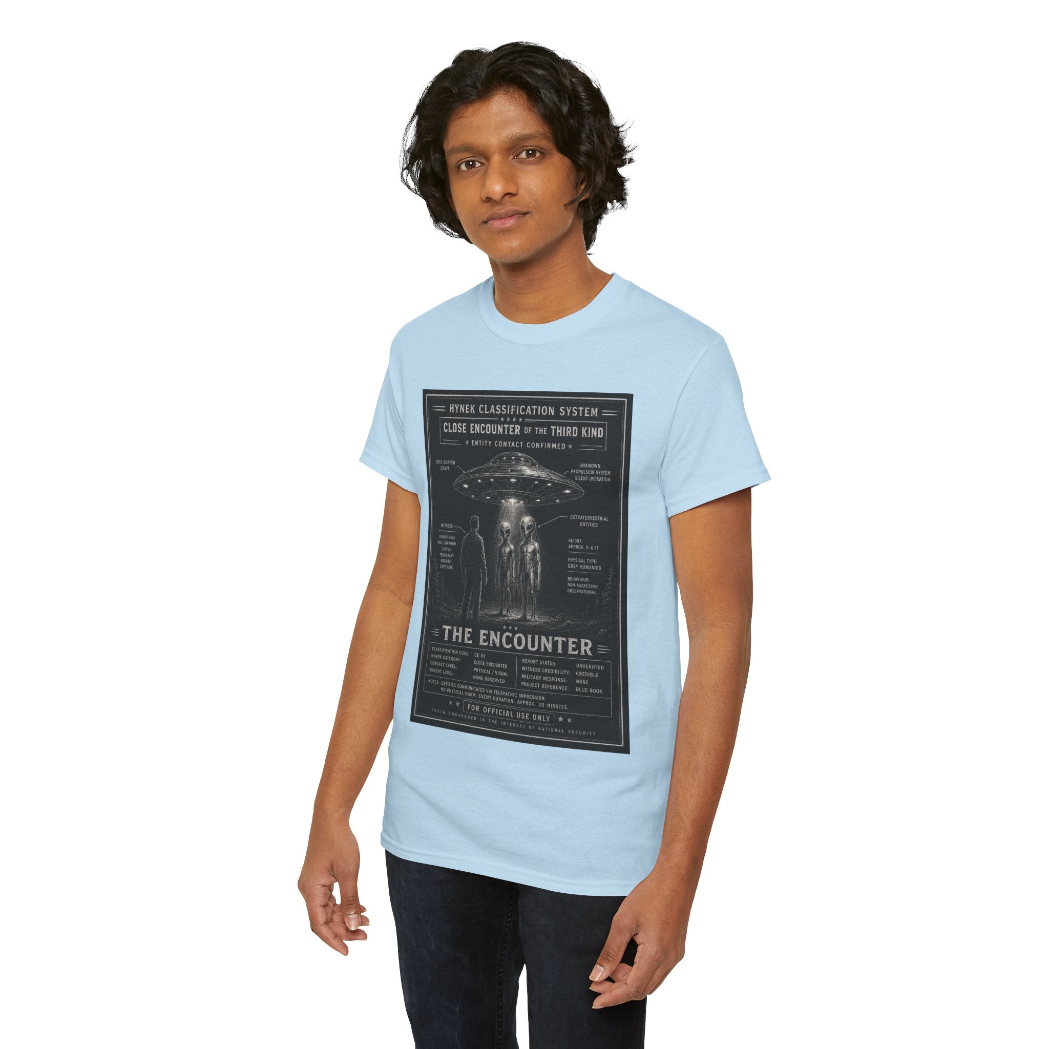 The Encounter – Close Encounter of the Third Kind Field Classification Guide Vintage Graphic T-Shirt