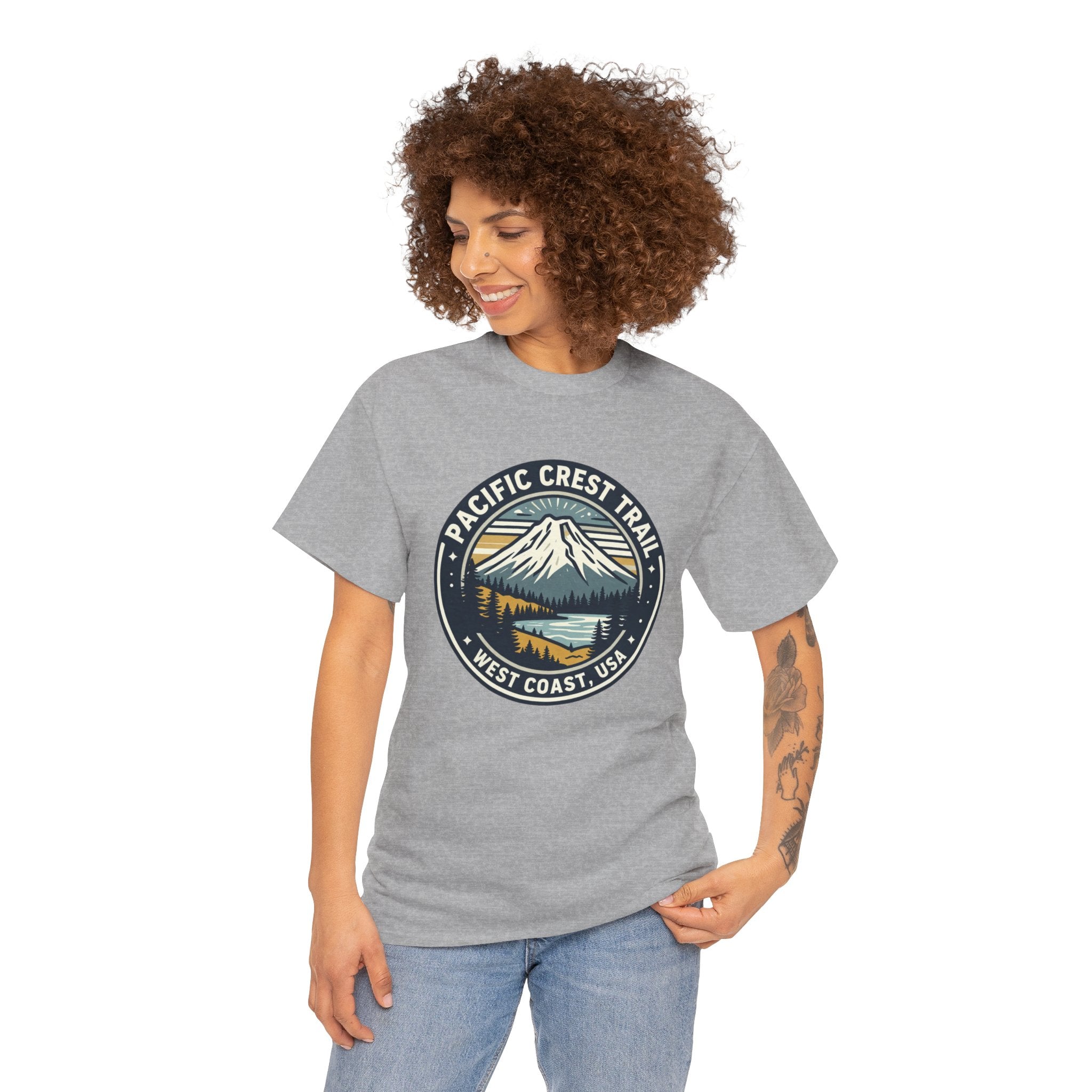 Pacific Crest Trail Graphic Tee — West Coast USA Mountain Hiking Shirt