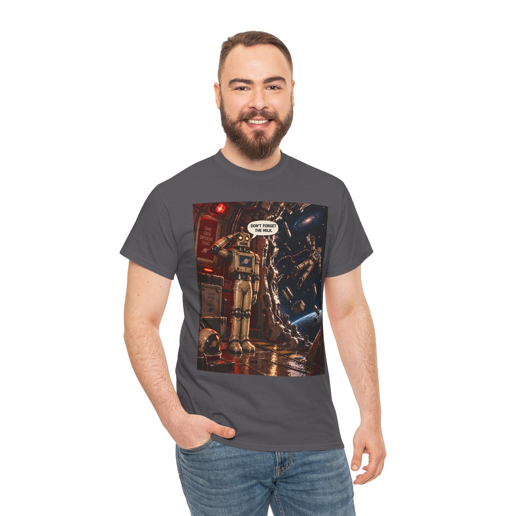 Don't Forget The Milk Retro Robot T-Shirt