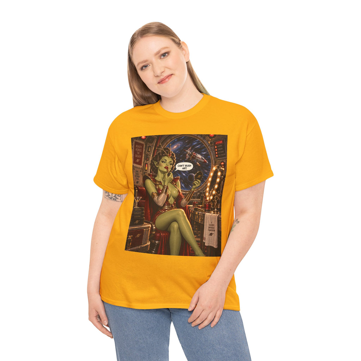 Can't Rush Art Retro Alien Space Queen T-Shirt