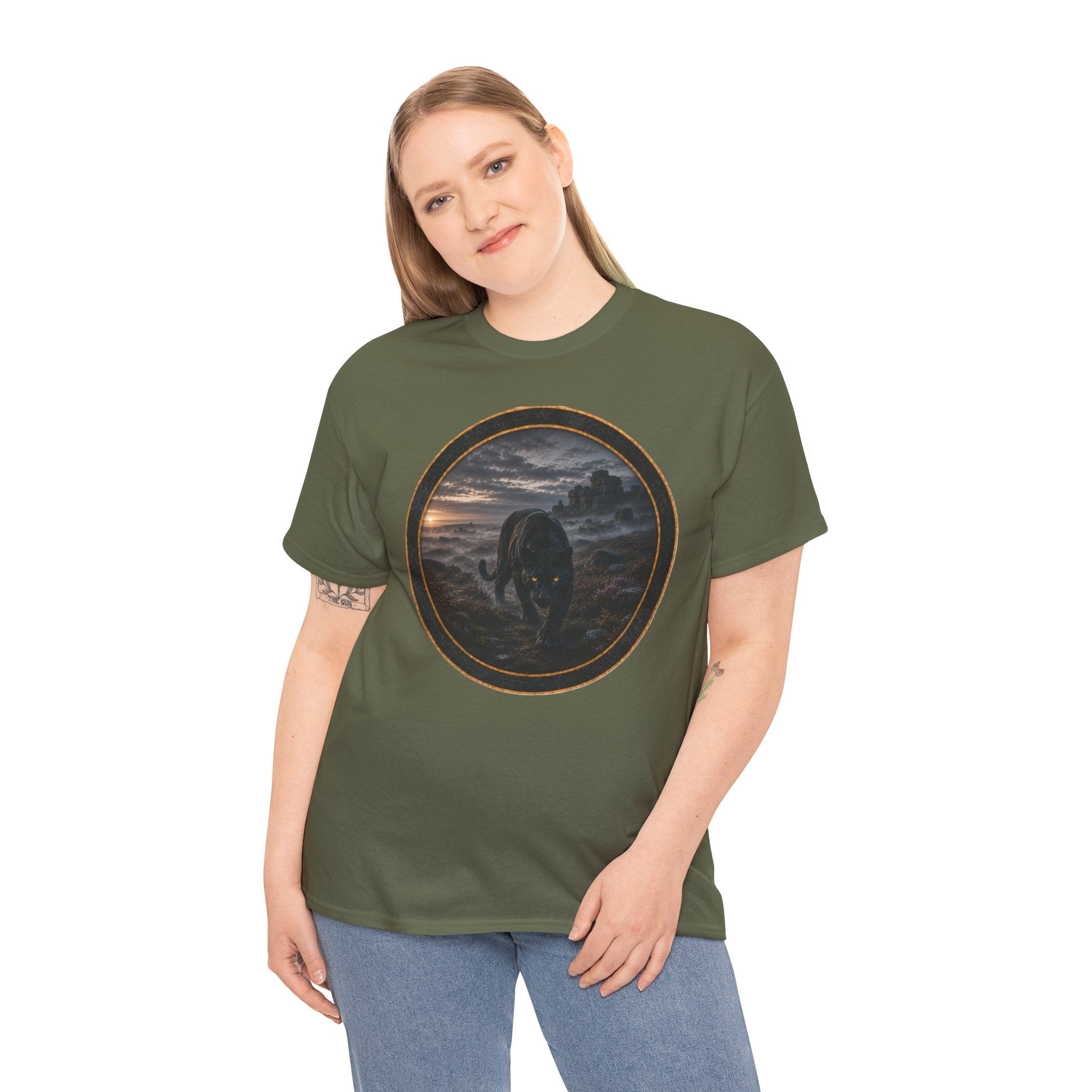 The Beast of Bodmin Moor T‑Shirt — Dark Night - Still out there Graphic Tee
