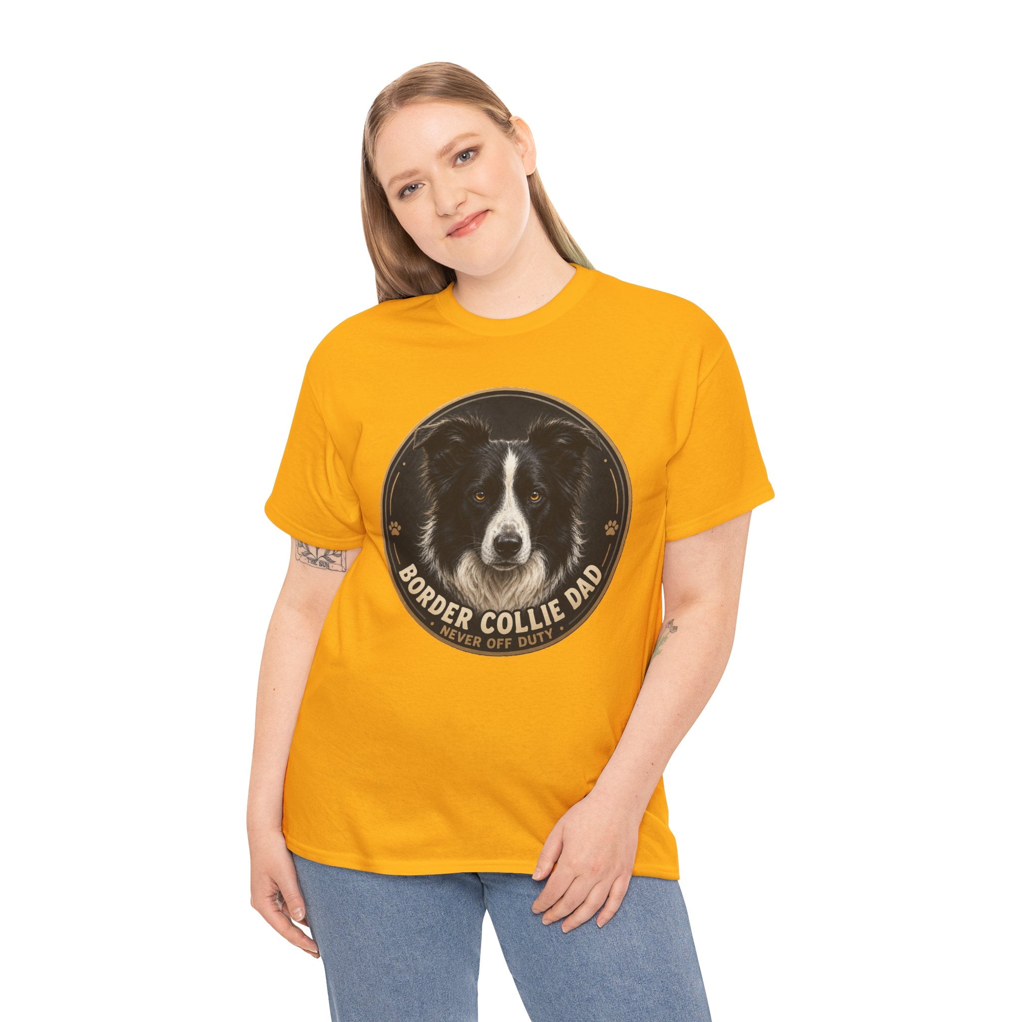 Border Collie Dad Never Off Duty T-Shirt | Border Collie Owner Tee