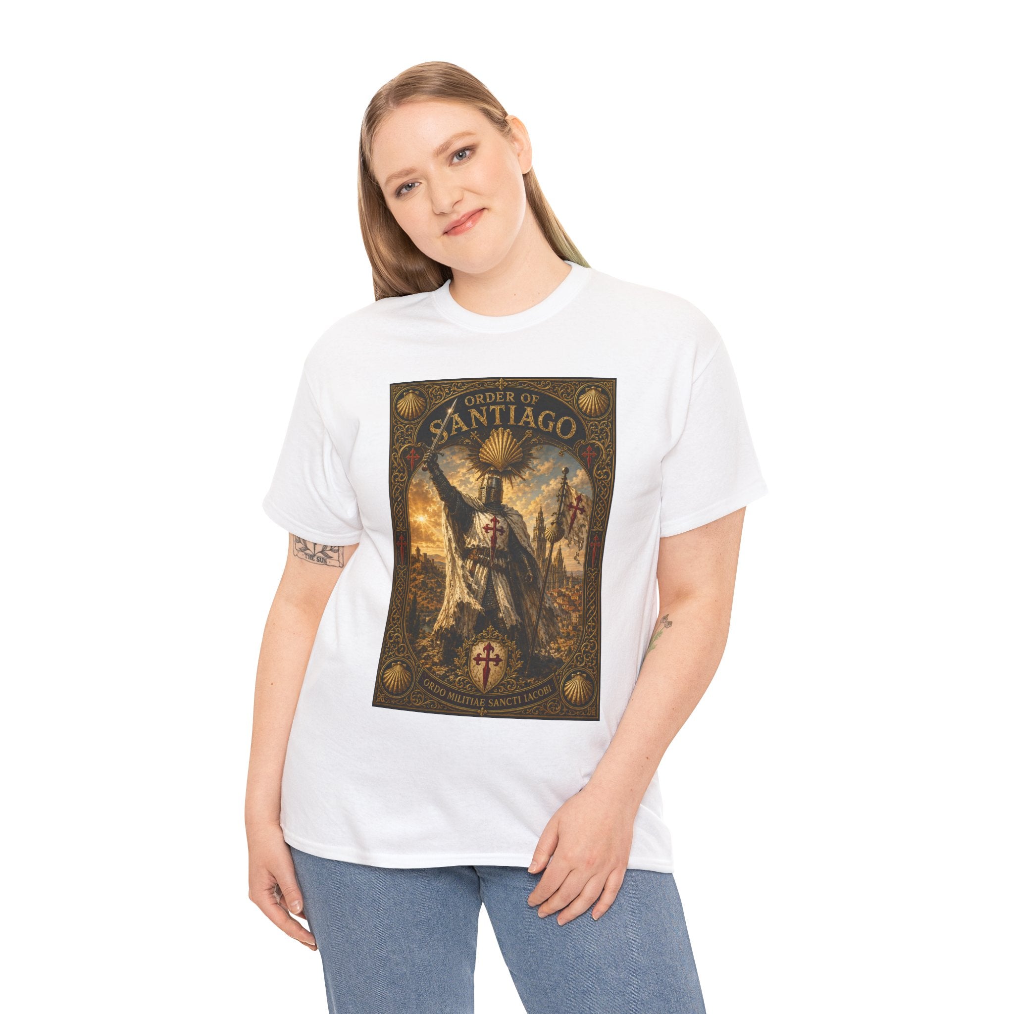 Santiago Pilgrim T‑Shirt — Vintage Saint James Camino Graphic Tee