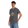T-Shirt — Playful Blue Bunny & Dog Cartoon Graphic Tee
