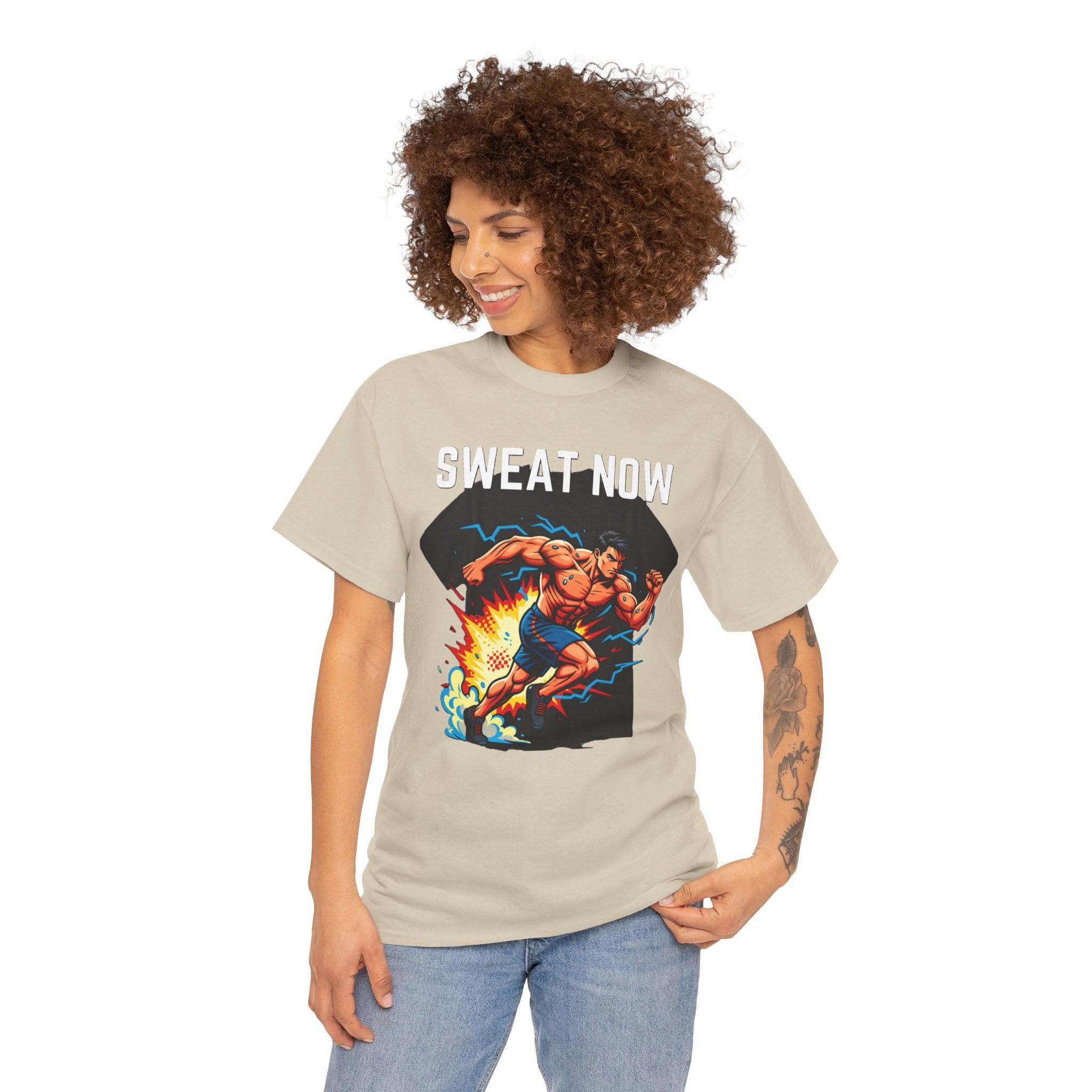 Sweat Now T-Shirt | Men's Gym Motivation Tee