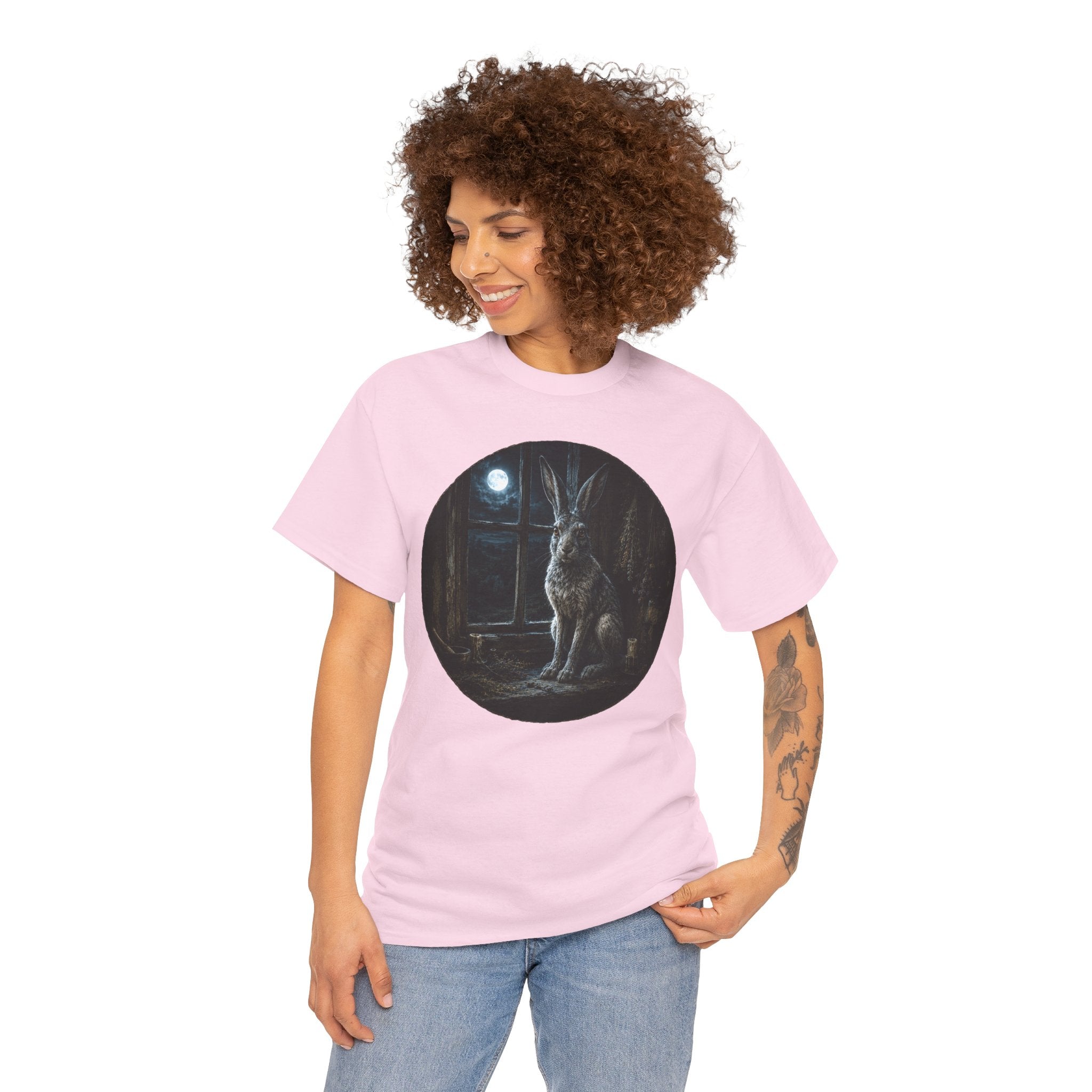 The Witch's Hare T-Shirt | Moon Gazing Occult Folklore Tee