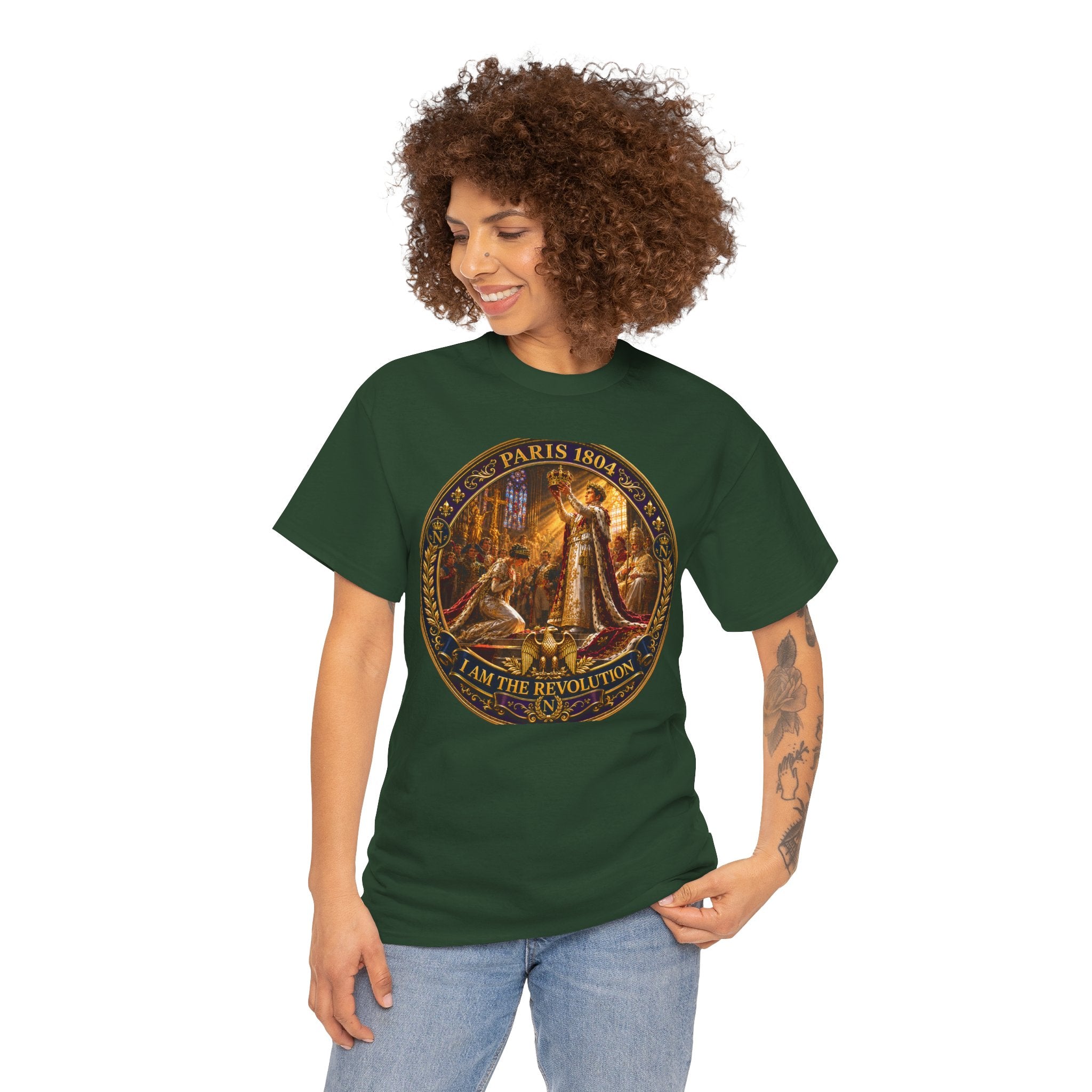 Revolutionary Paris 1848 Graphic Tee — "I Am The Revolution" Vintage Medal Design