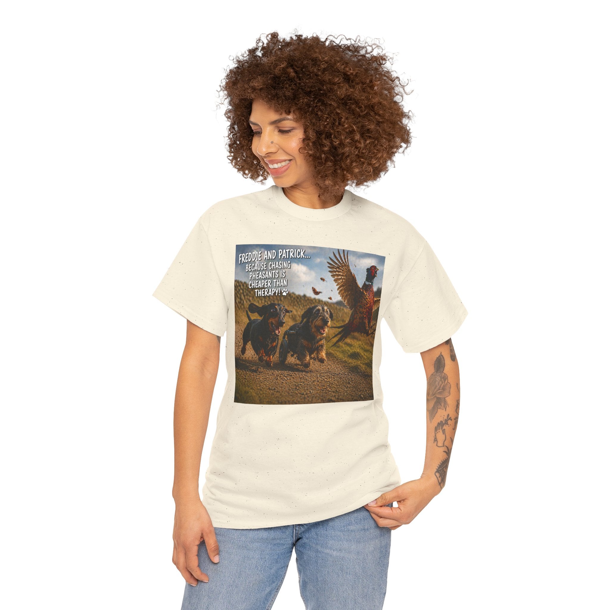 Patriotic Dachshunds & Turkey Tee — "Freedom and Patriotism" Graphic T-Shirt