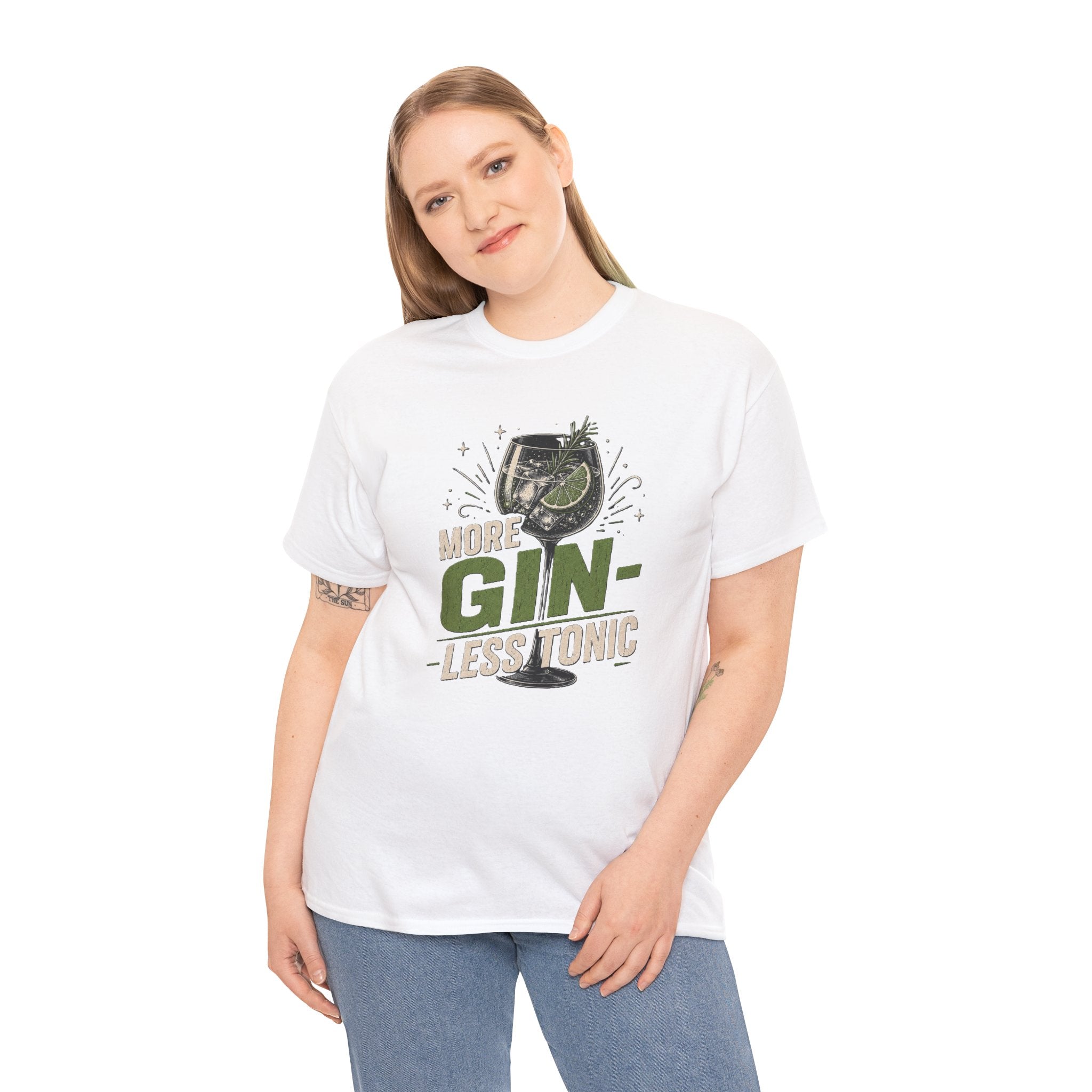 More Gin, Less Tonic T-Shirt — Funny Vintage Gin & Tonic Graphic Tee