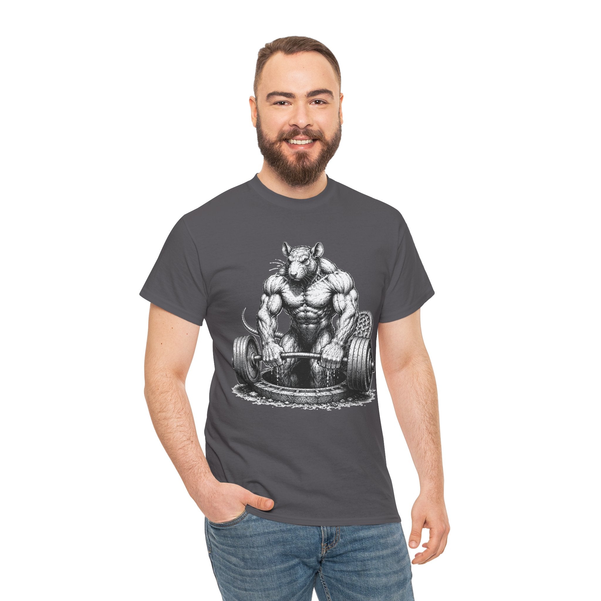 Gym Rat T-Shirt | Bodybuilder Rat Deadlift Illustration Tee
