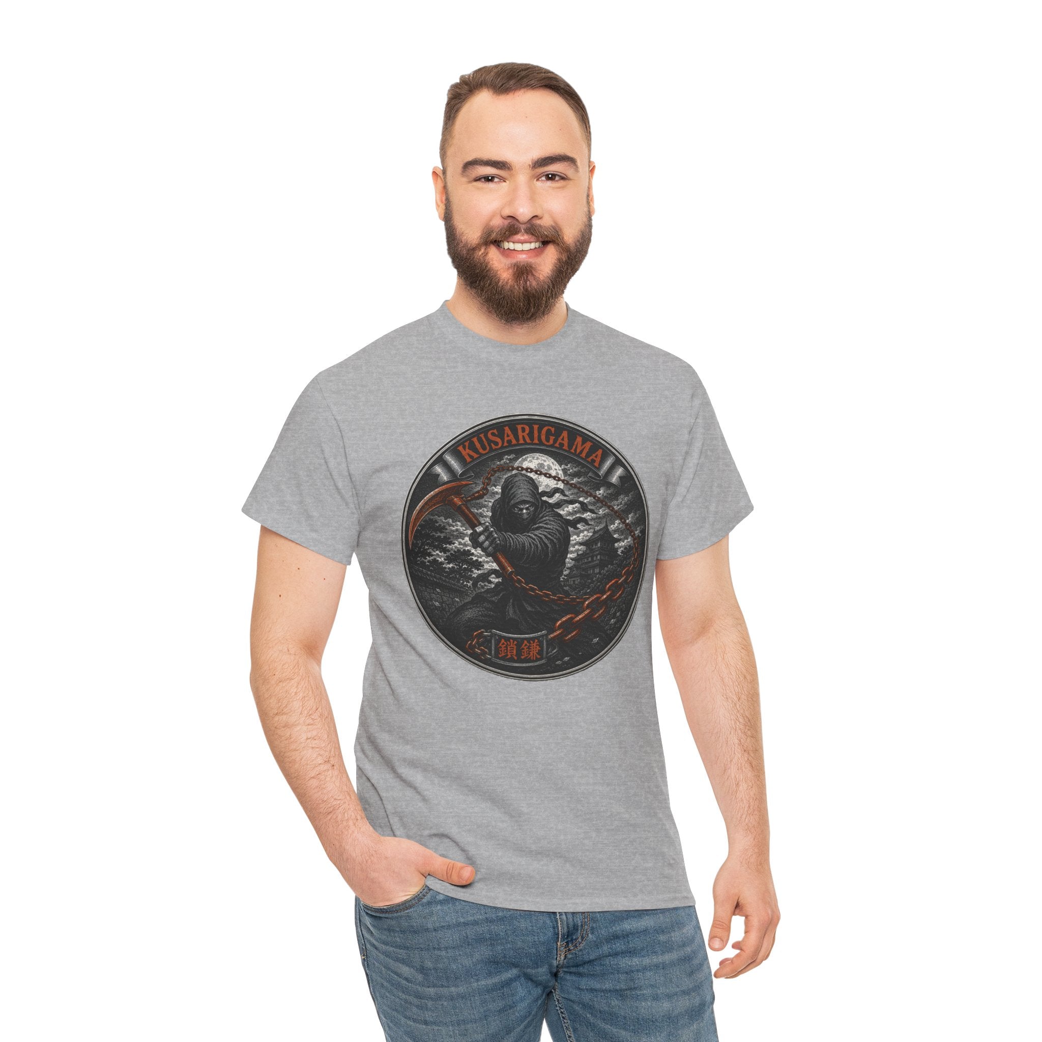 Kusarigama Sickle and Chain T-Shirt | Japanese Weapon Tee