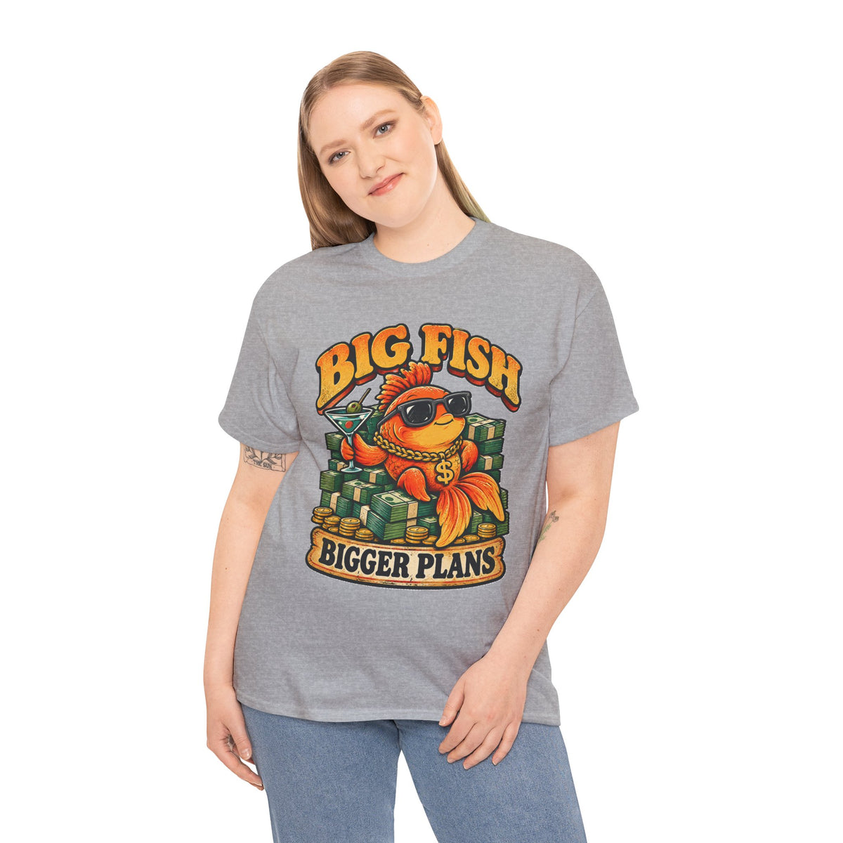 Big Fish Bigger Plans Goldfish T-Shirt
