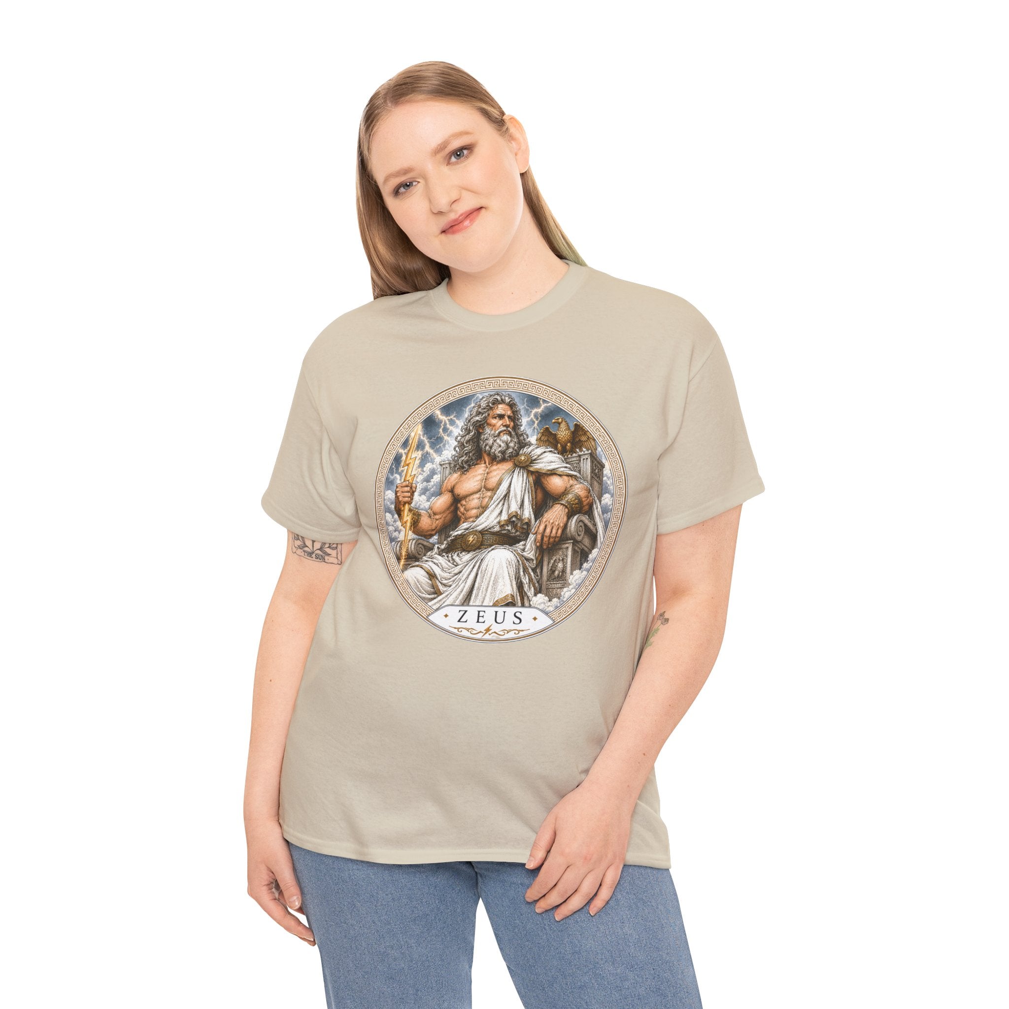 Zeus Greek Mythology T-Shirt — King of the Gods Lightning Bolt Olympus Eagle