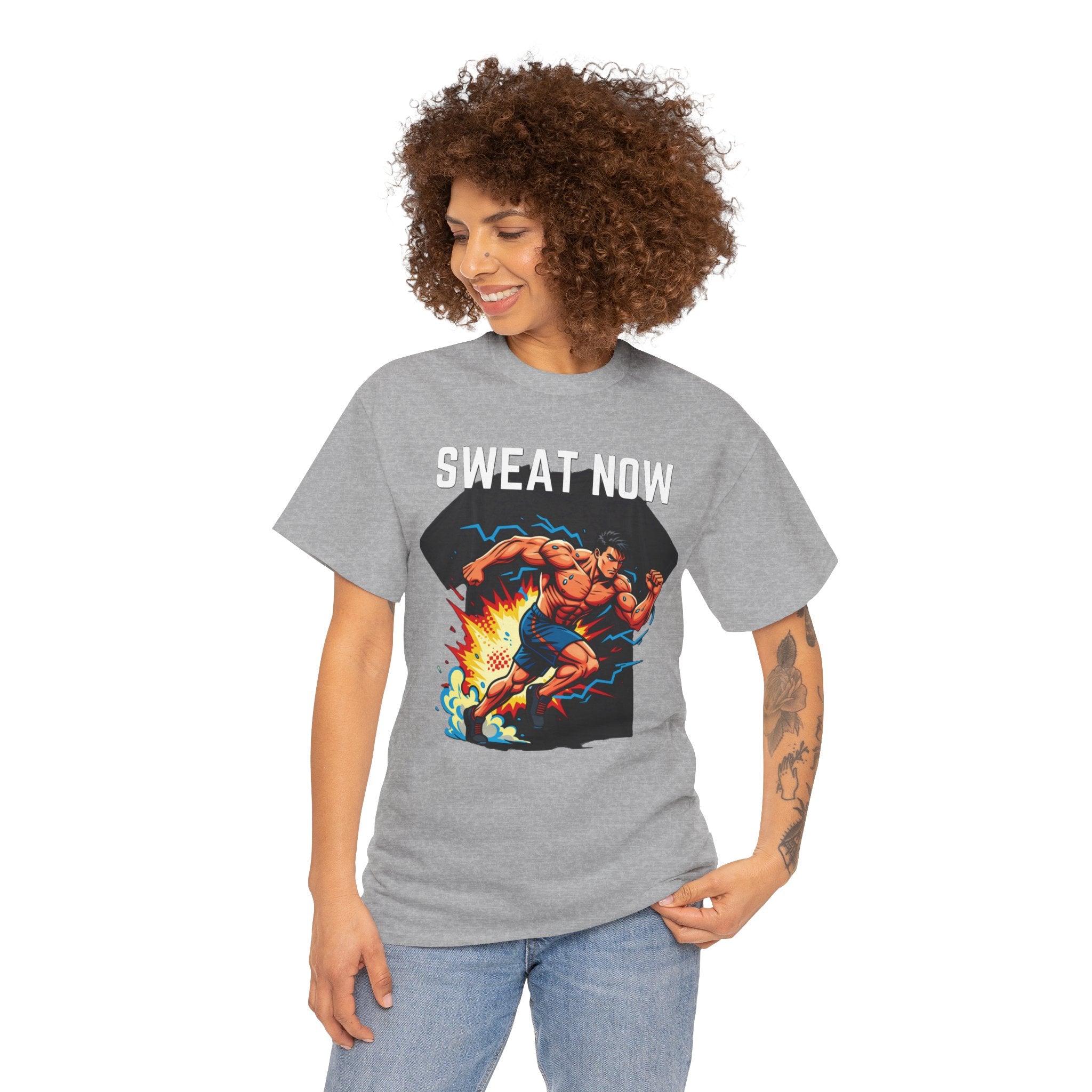 Sweat Now T-Shirt | Men's Gym Motivation Tee