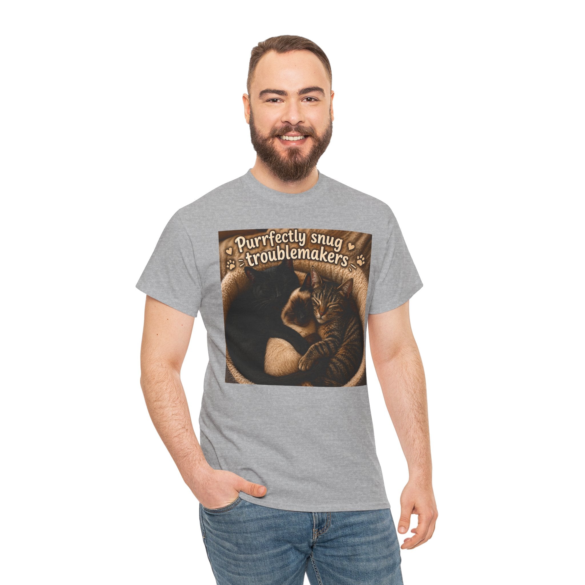 Purrfectly Snug Troublemakers Cat T‑Shirt