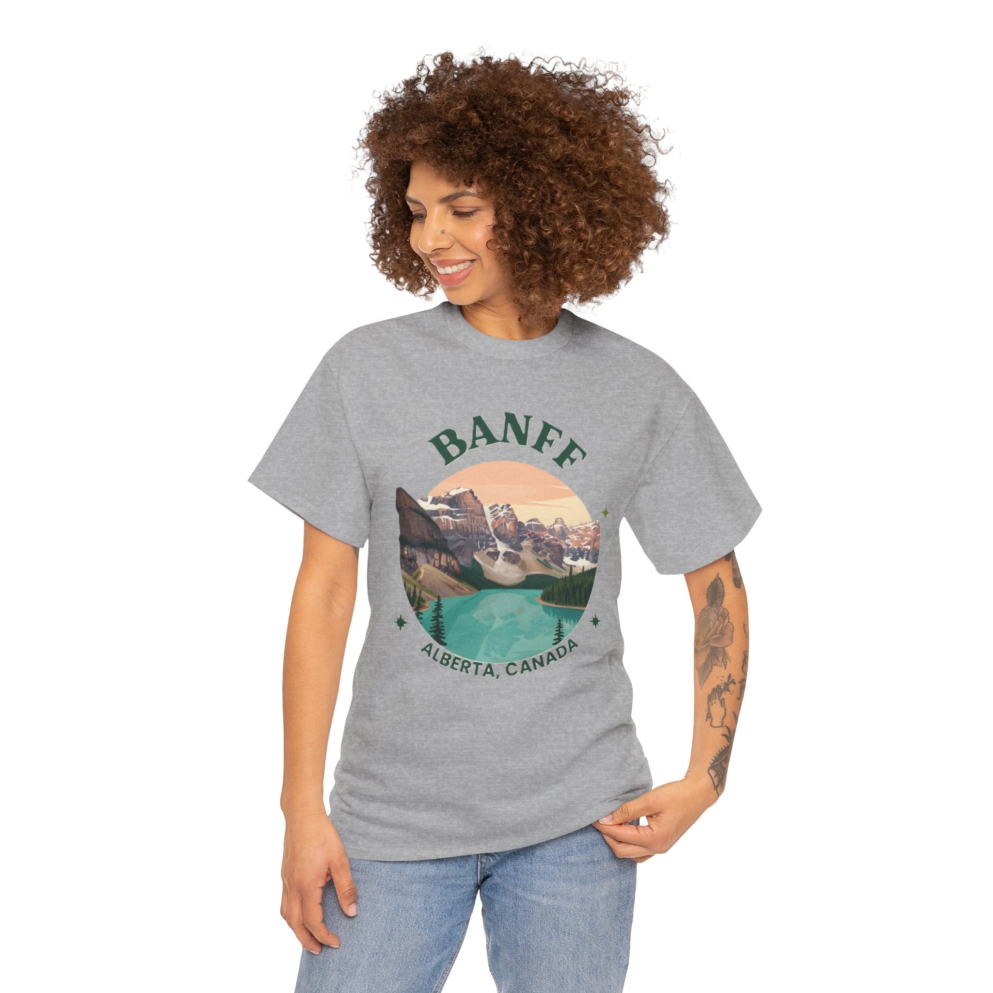 Banff National Park T-Shirt | Alberta Canada Hiking Tee | Moraine Lake Mountain Badge Graphic Shirt | Canada Travel Gift