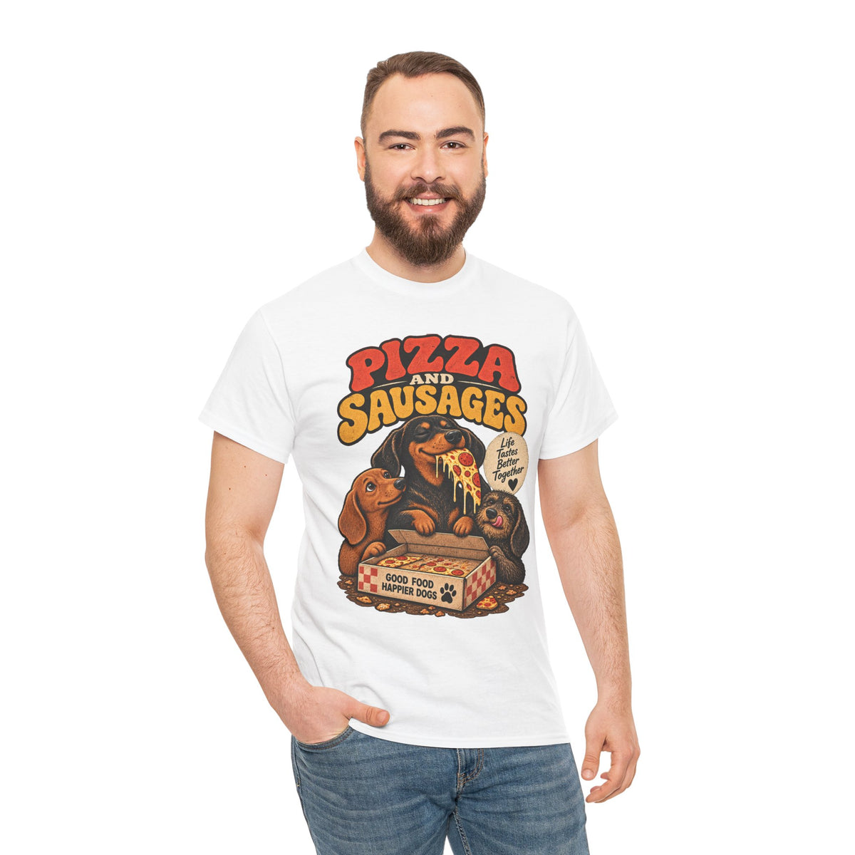 Pizza and Sausages Dachshund T-Shirt