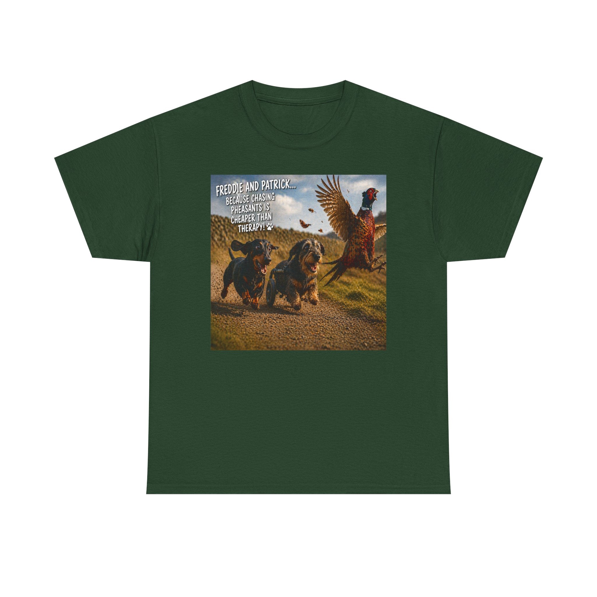 Patriotic Dachshunds & Turkey Tee — "Freedom and Patriotism" Graphic T-Shirt