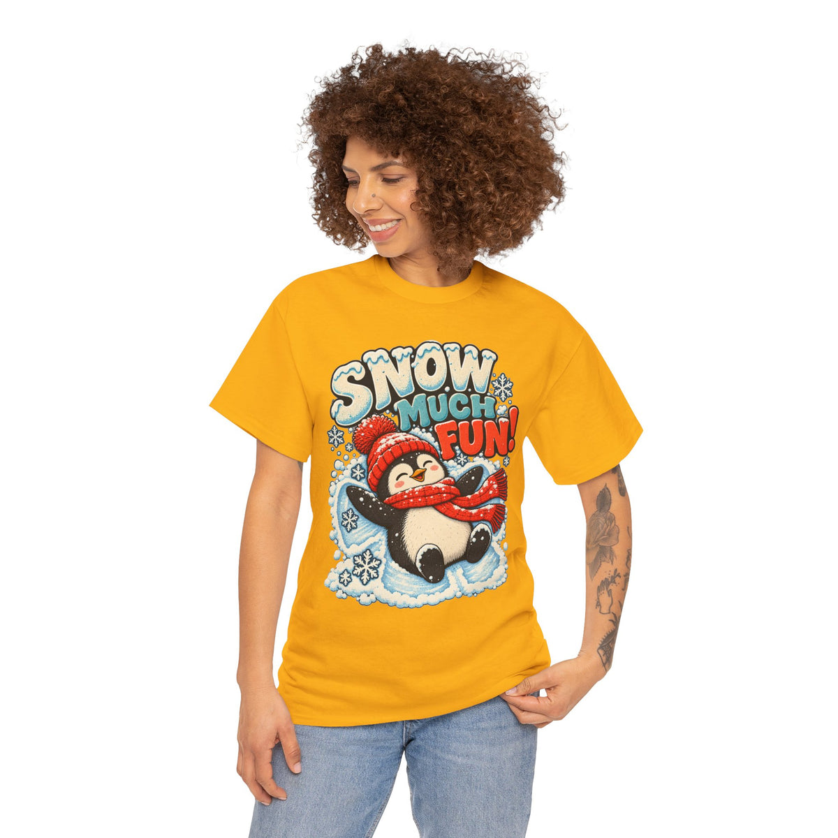 Snow Much Fun: Snow Angel Penguin T-Shirt