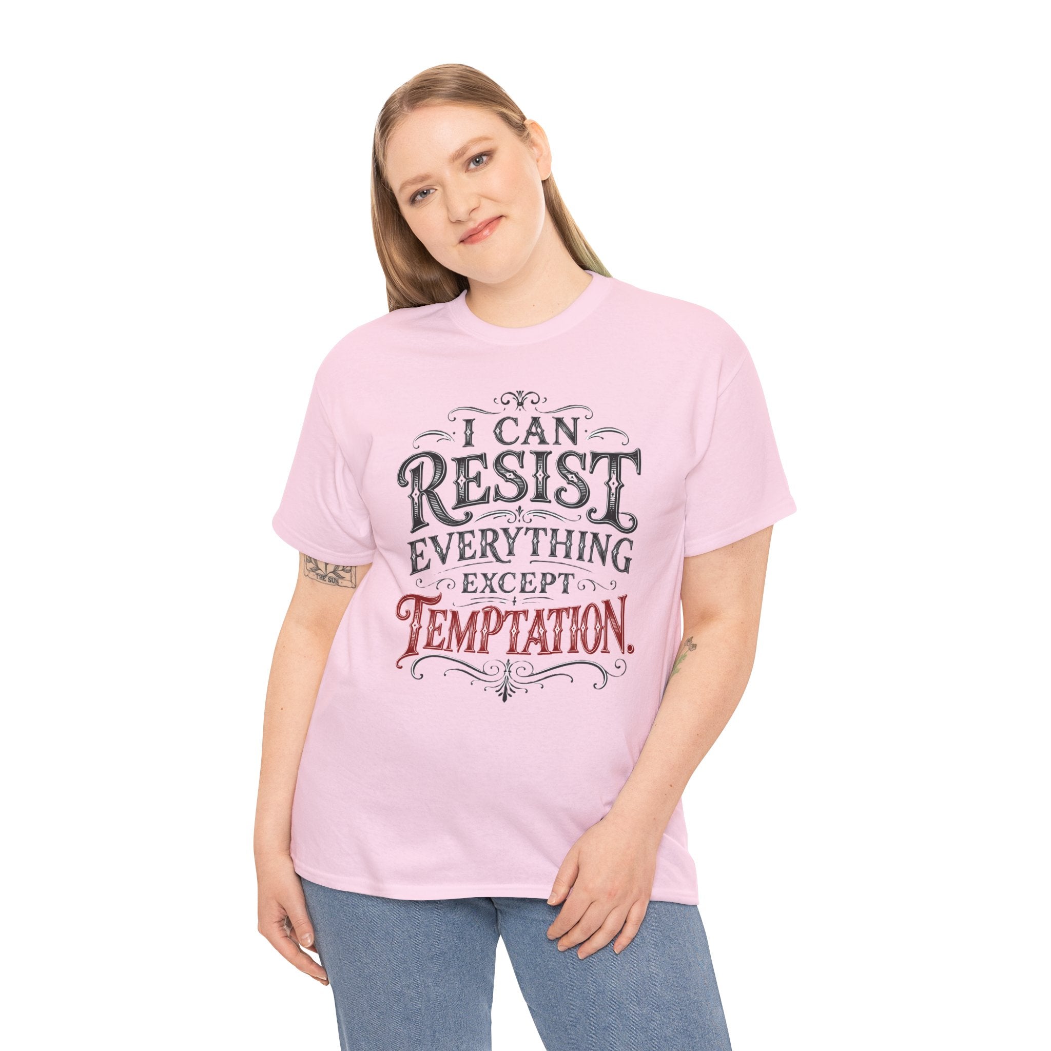 I Can Resist Everything Except Temptation T-Shirt | Unisex Vintage Tee Typography