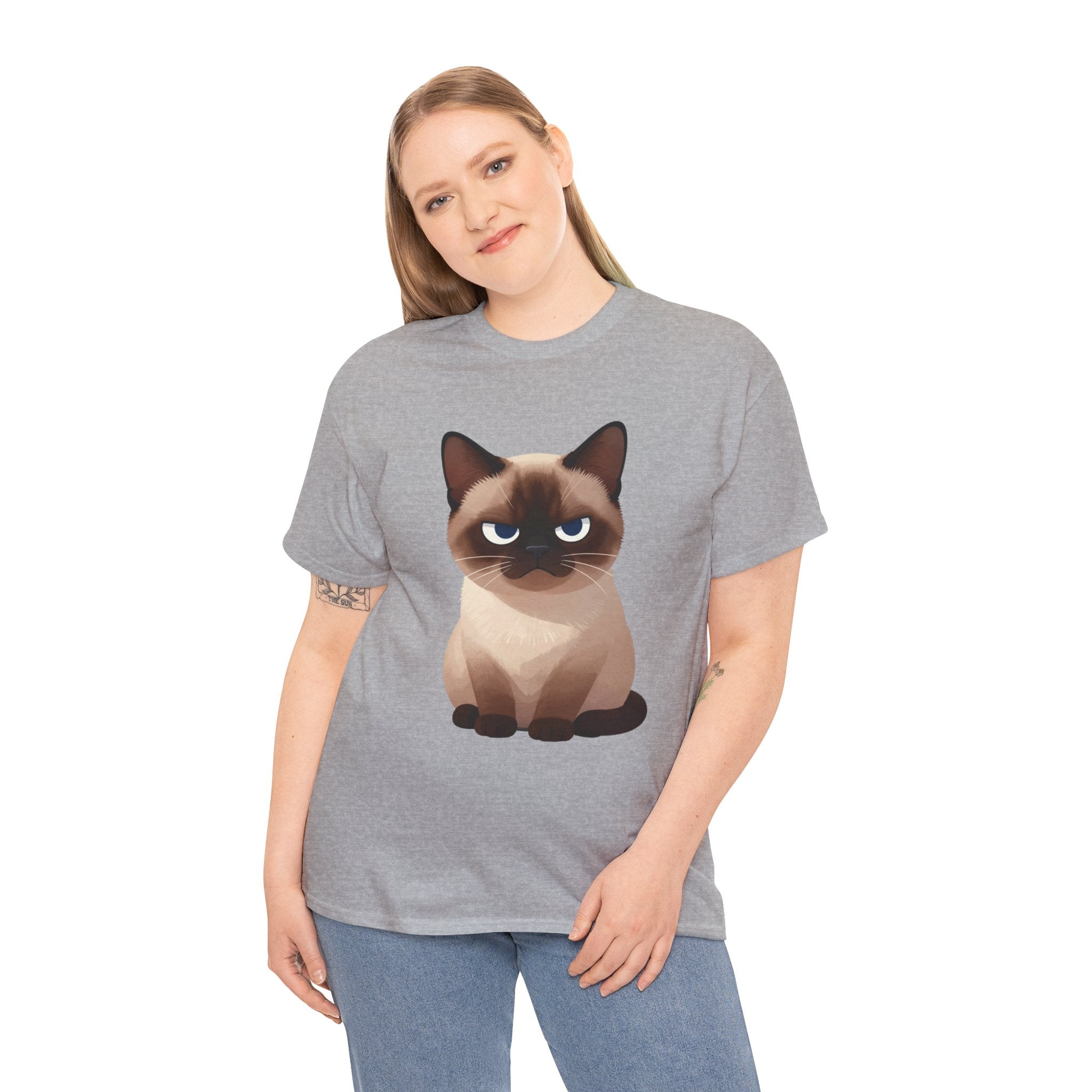 Grumpy Siamese Cat T-Shirt | Funny Sassy Cat Lover Graphic Tee