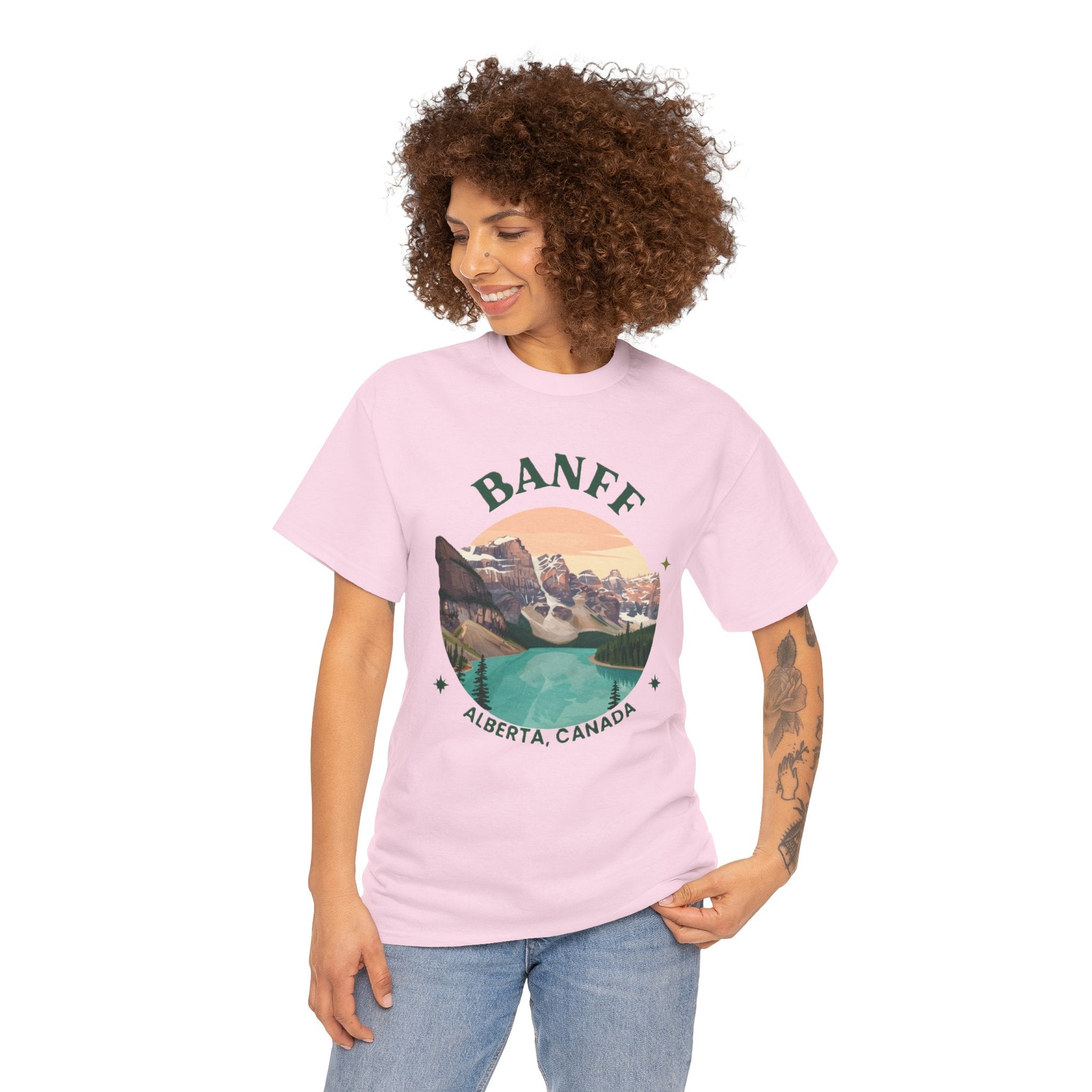 Banff National Park T-Shirt | Alberta Canada Hiking Tee | Moraine Lake Mountain Badge Graphic Shirt | Canada Travel Gift