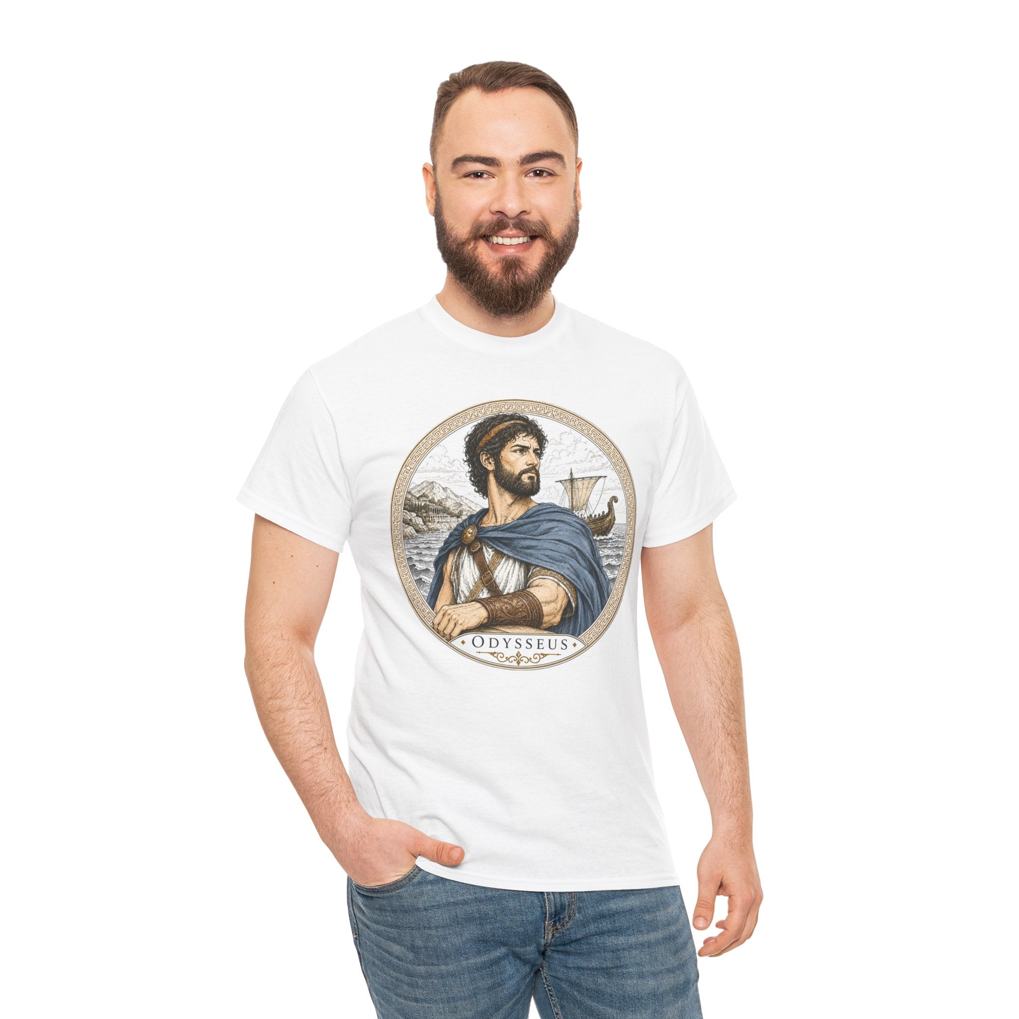 Odysseus Greek Mythology T-Shirt — Ancient Warrior Hero Trojan War Odyssey