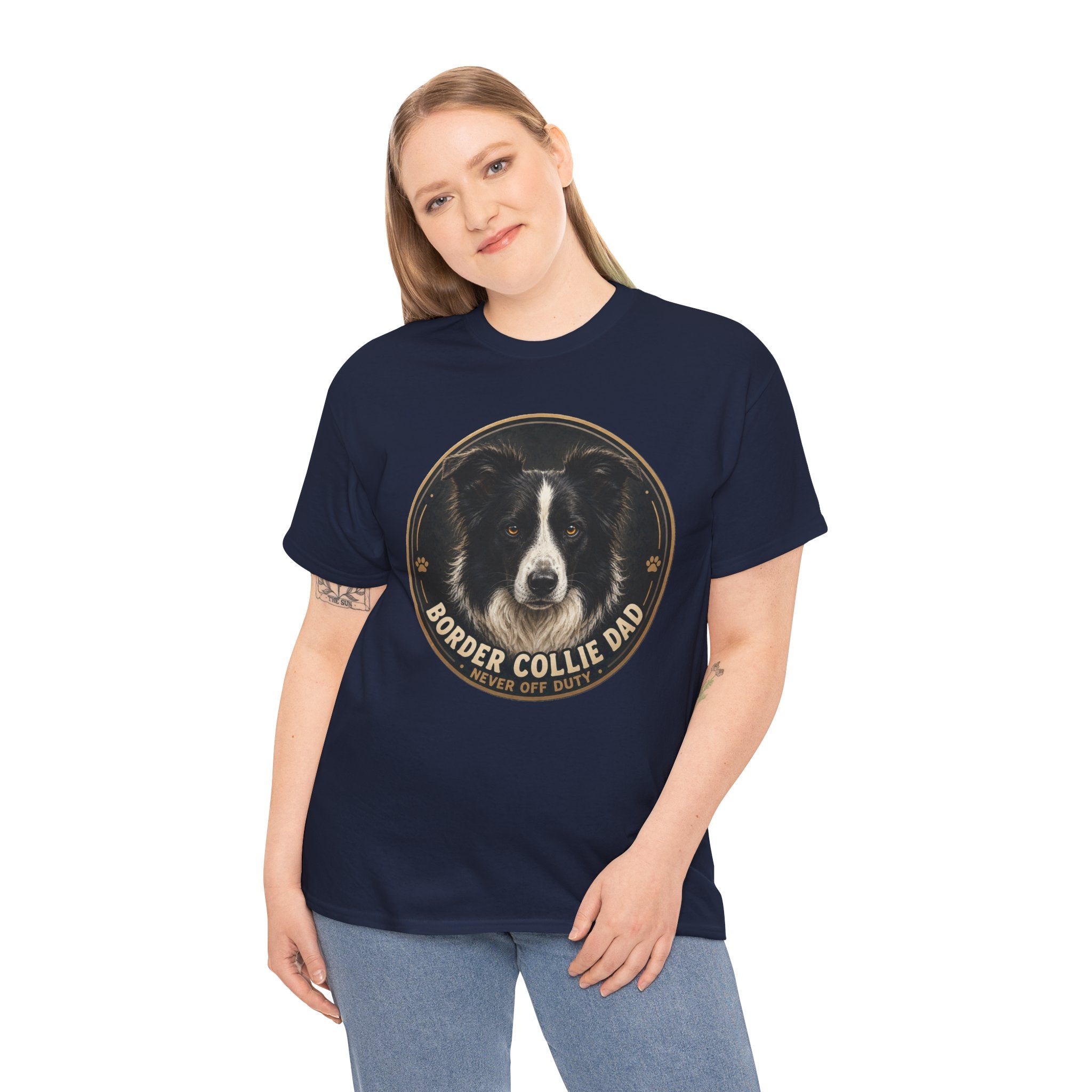 Border Collie Dad Never Off Duty T-Shirt | Border Collie Owner Tee