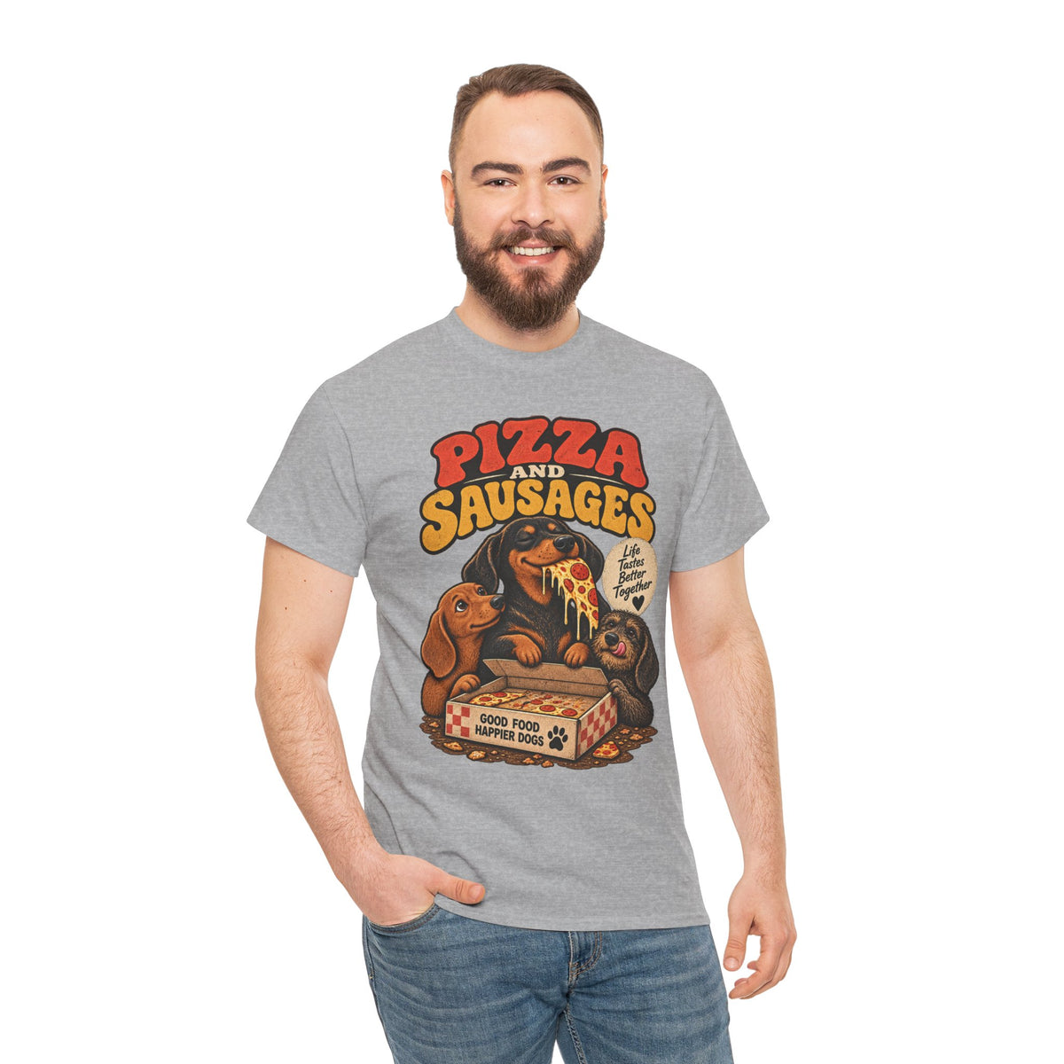 Pizza and Sausages Dachshund T-Shirt