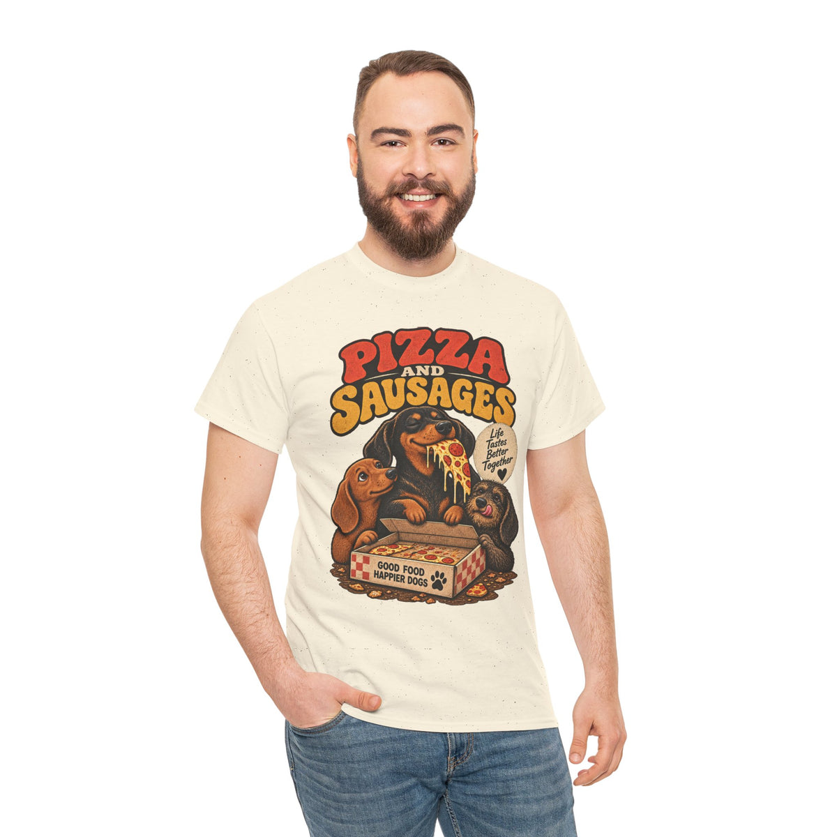 Pizza and Sausages Dachshund T-Shirt