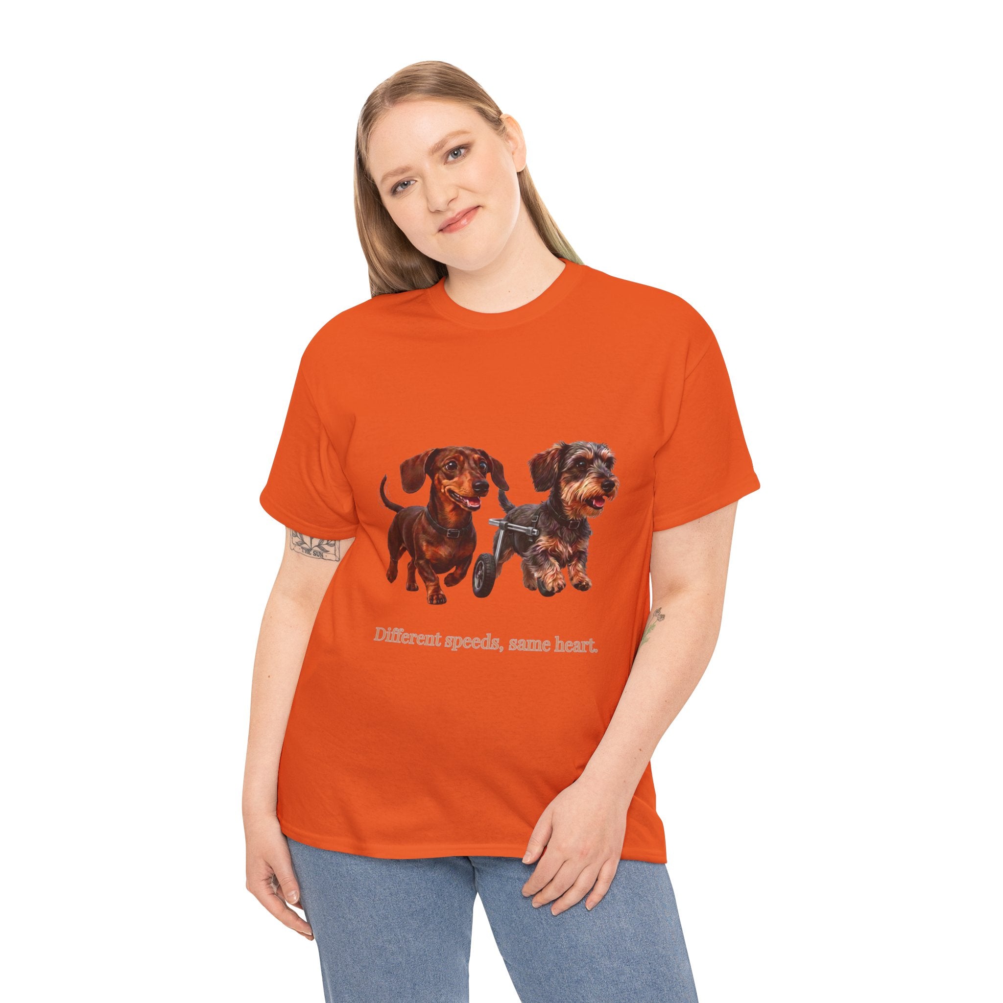 Dachshund Duo Tee — “Different speeds, same heart” Dog Lover T-Shirt